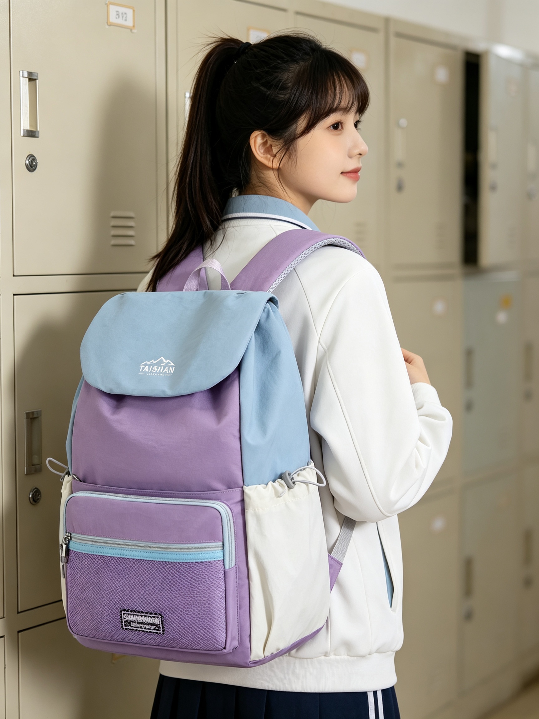 Blue Plain Backpack