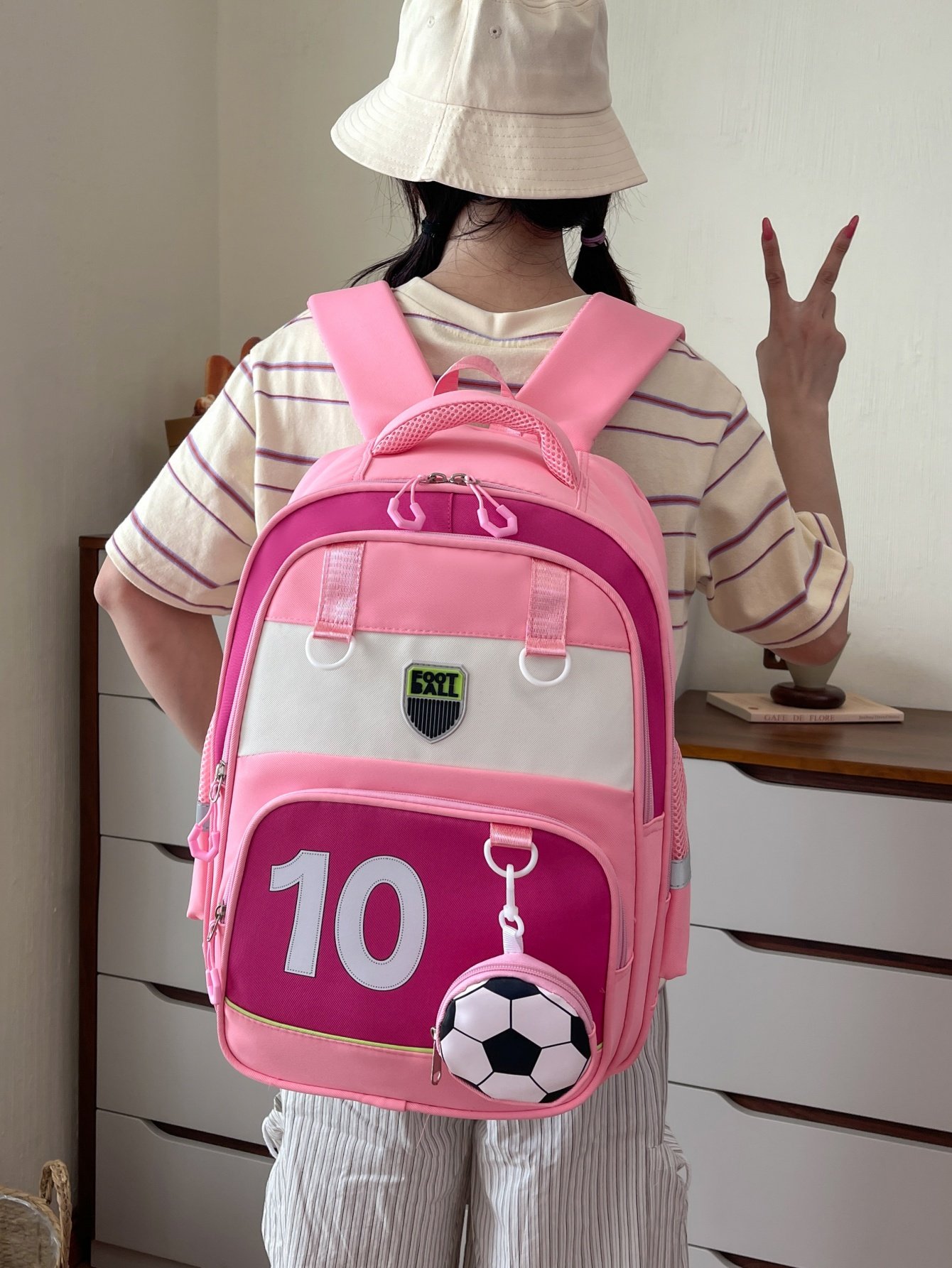 Stylish Football-Themed Backpack