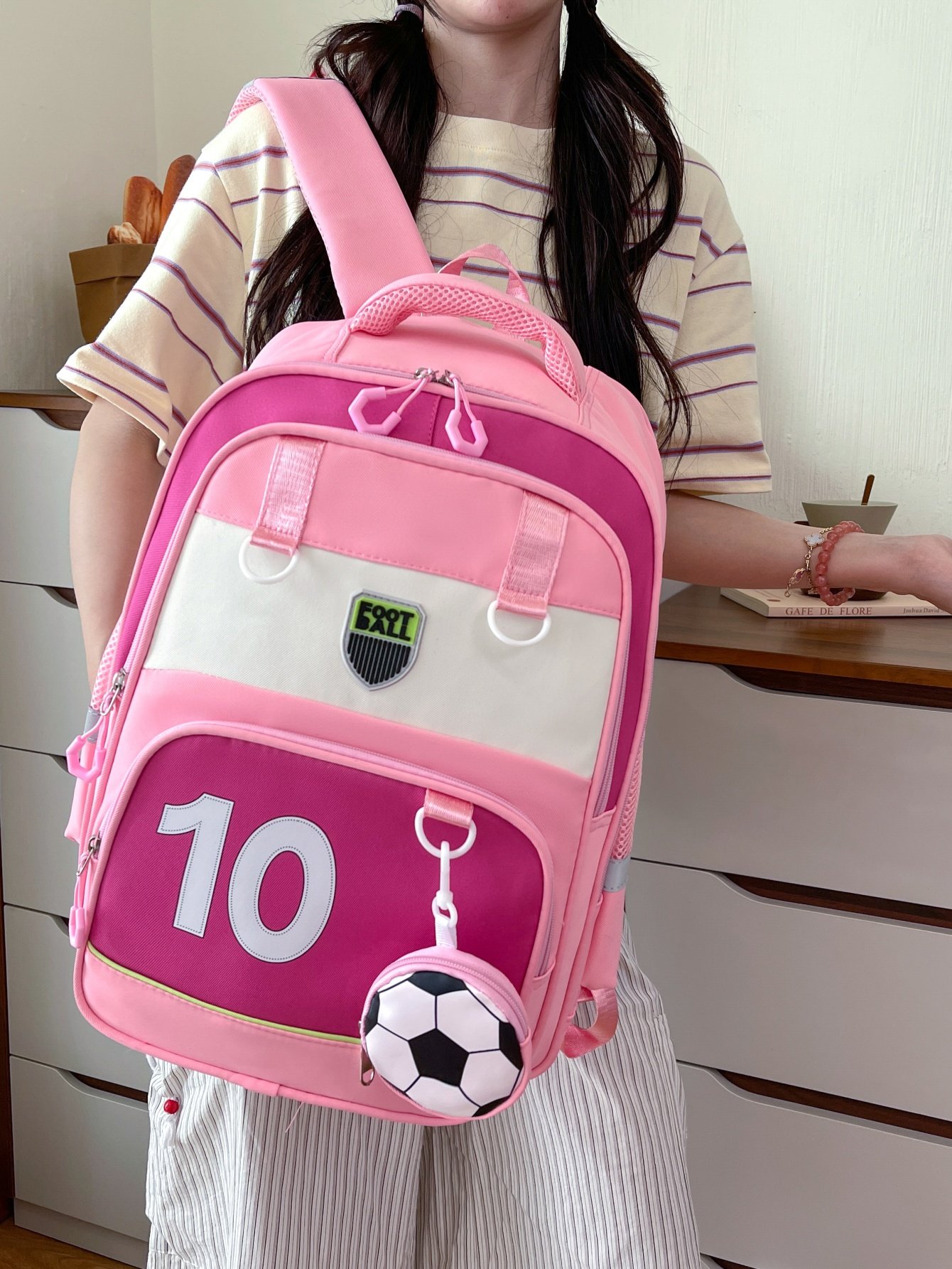 Stylish Football-Themed Backpack