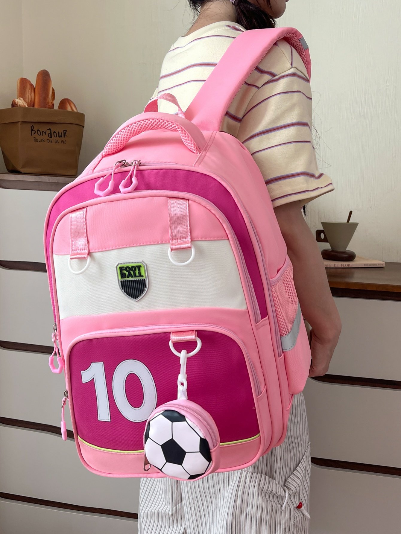 Stylish Football-Themed Backpack