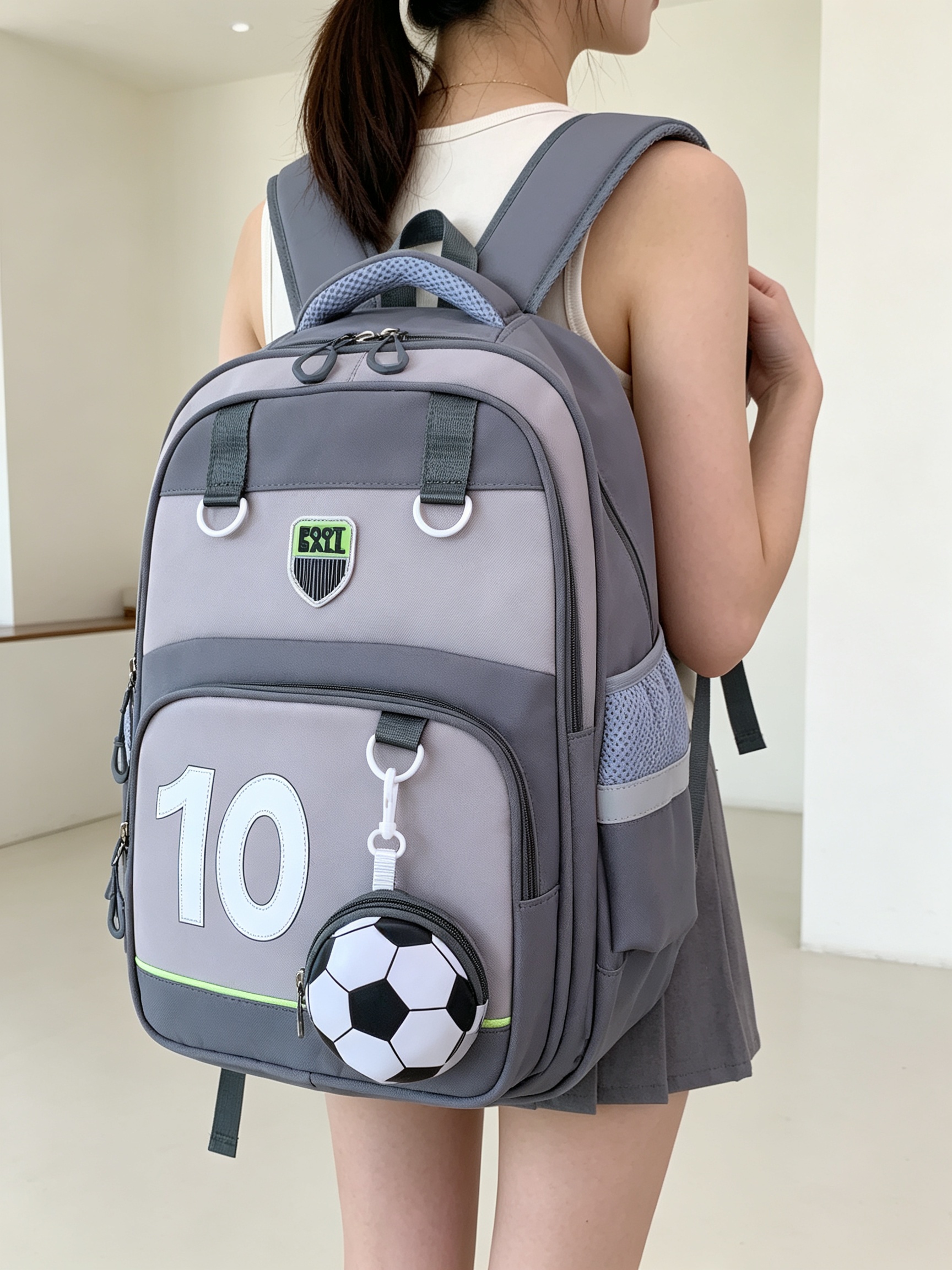 Grey Plain Backpack
