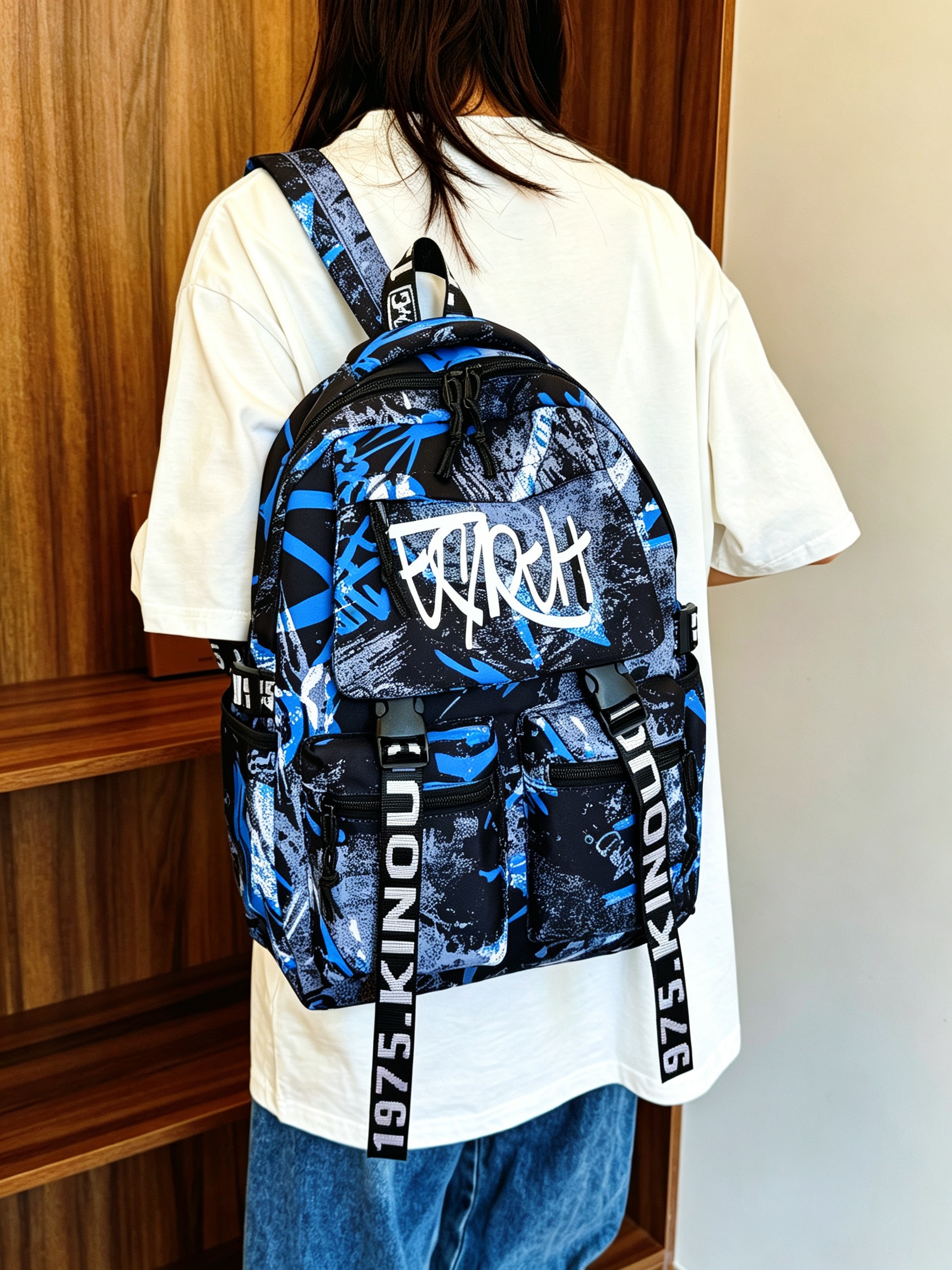 Blue Graffiti Backpack