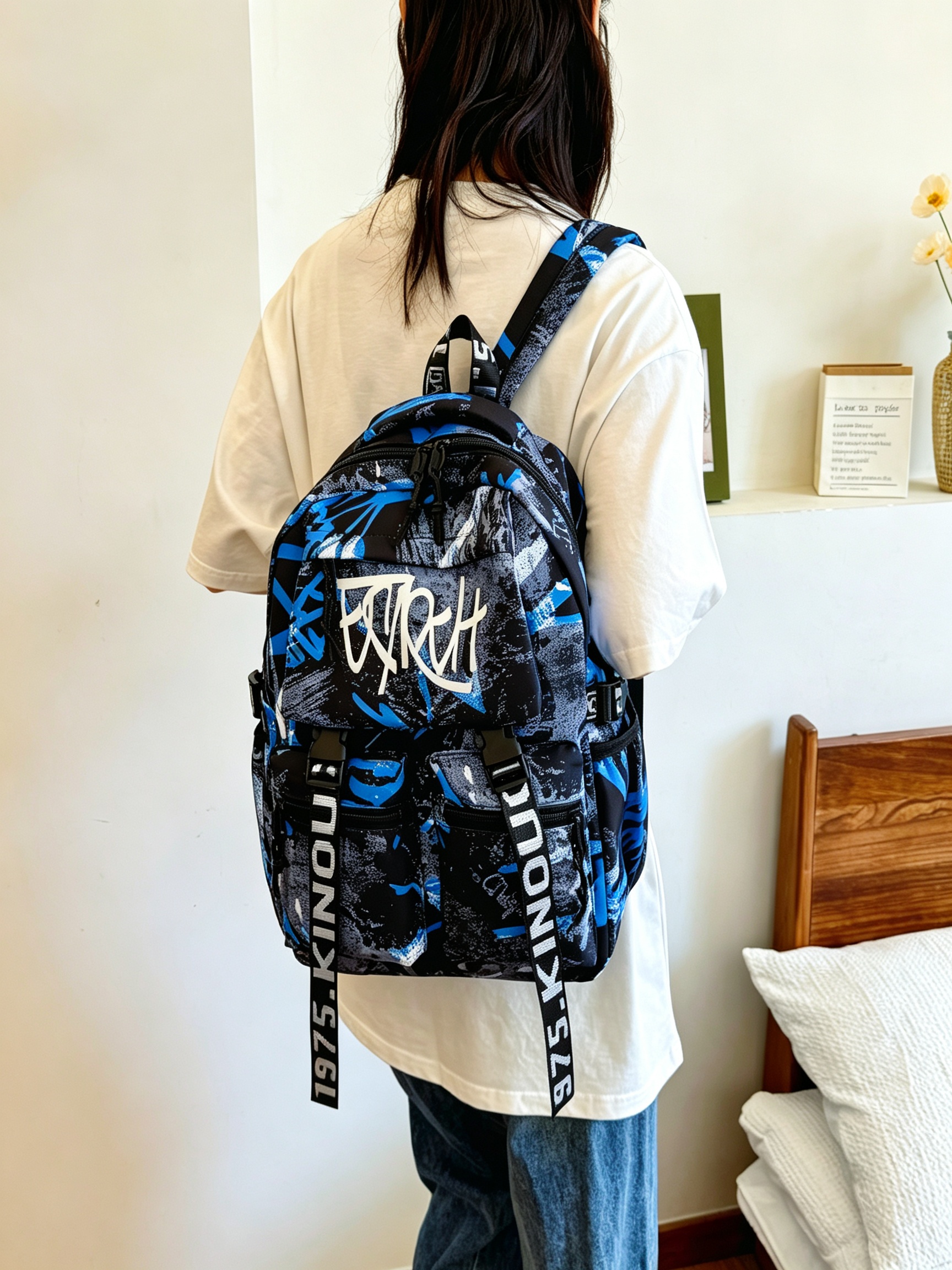 Blue Graffiti Backpack