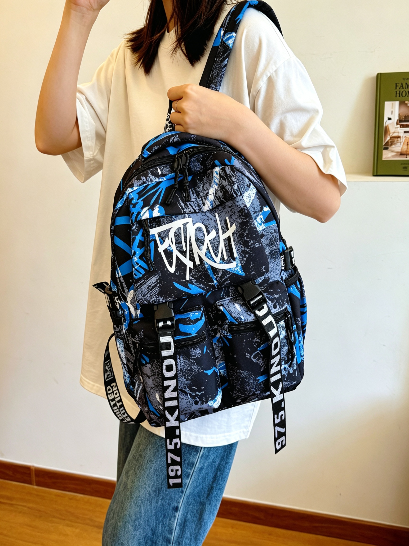 Blue Graffiti Backpack