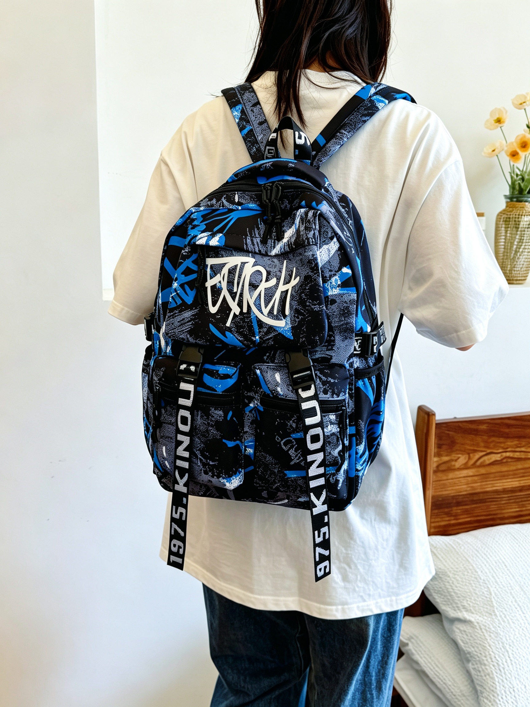 Blue Graffiti Backpack