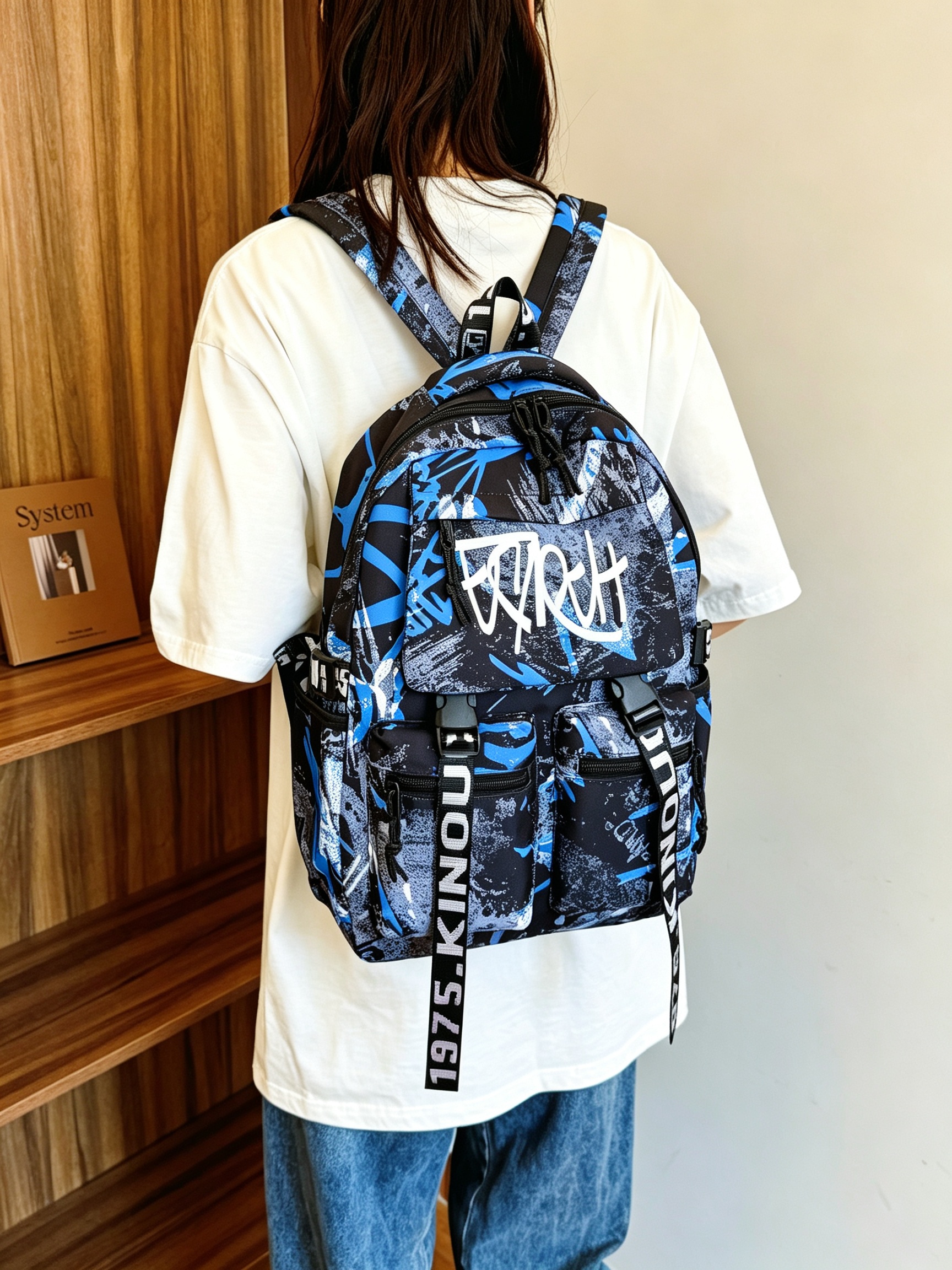 Blue Graffiti Backpack