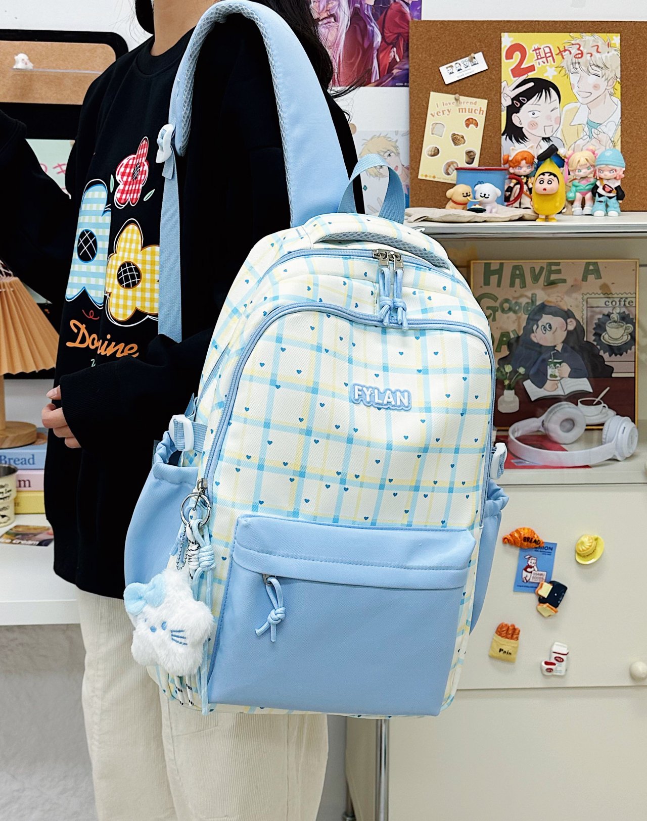 Plaid Heart Backpack