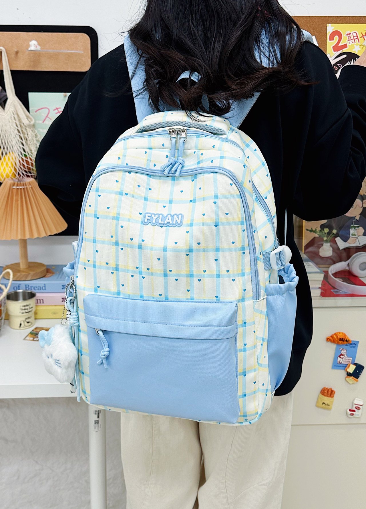 Plaid Heart Backpack