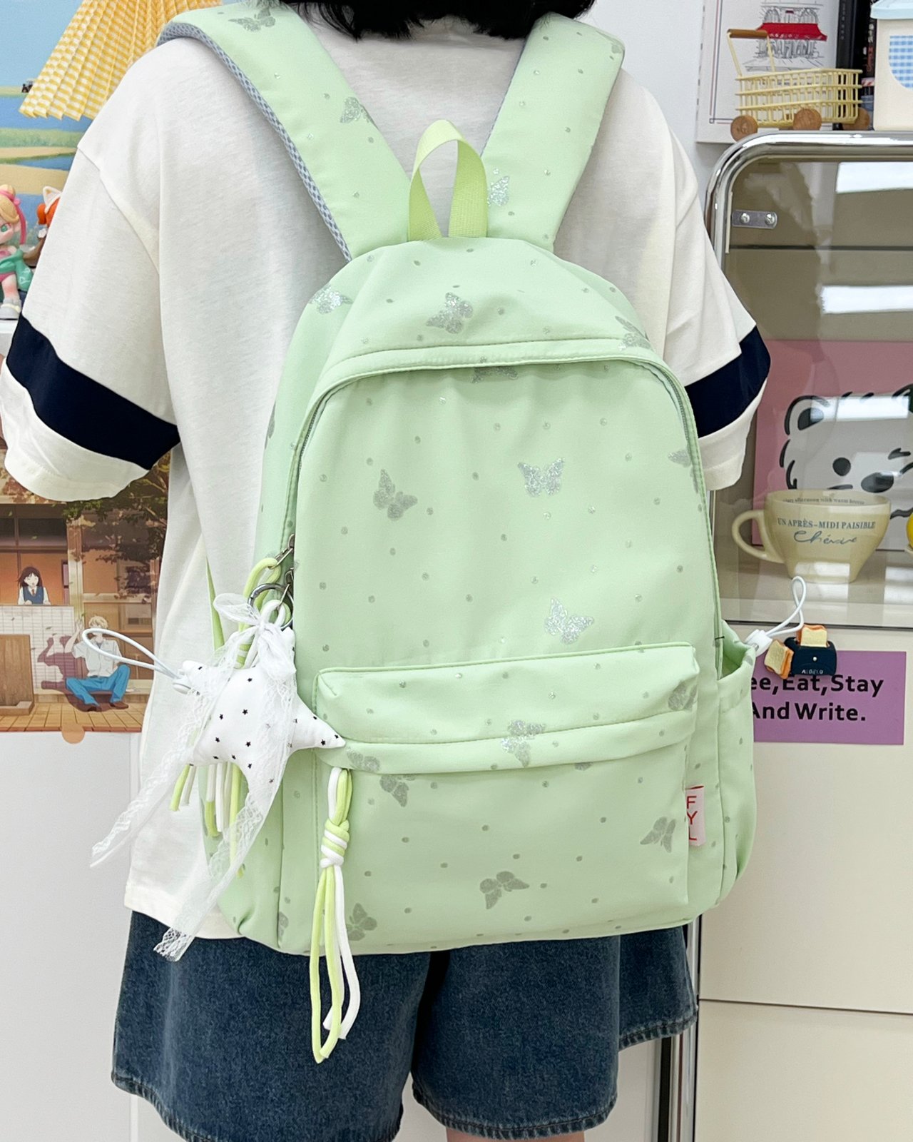 Green Butterfly Backpack