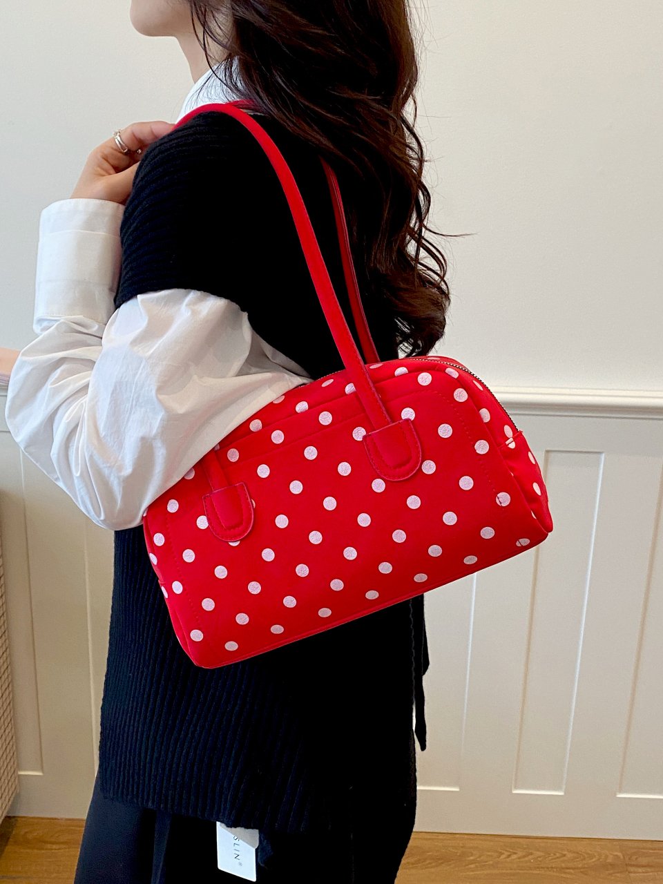 Red Polka Dot Shoulder Bag
