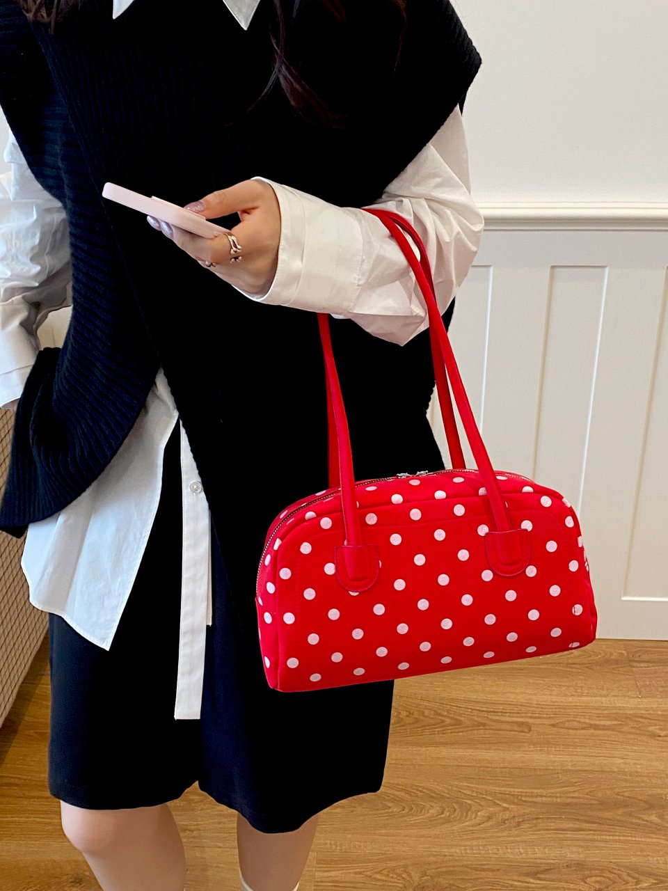 Red Polka Dot Shoulder Bag