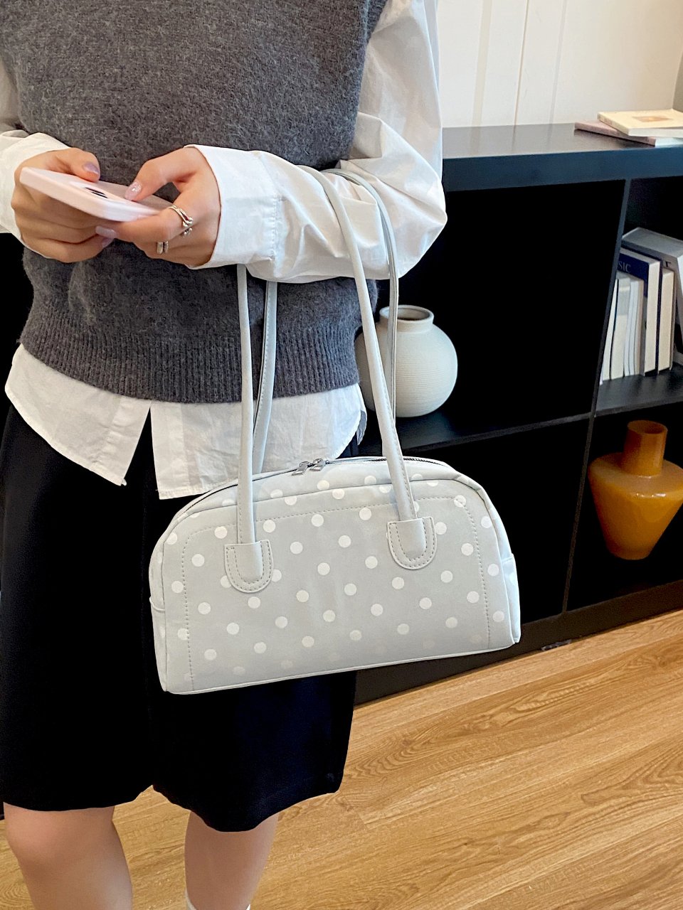 Polka Dot Shoulder Bag