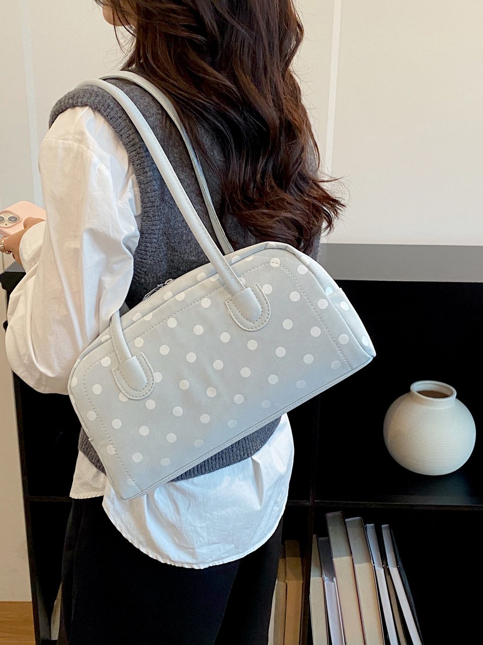 Polka Dot Shoulder Bag