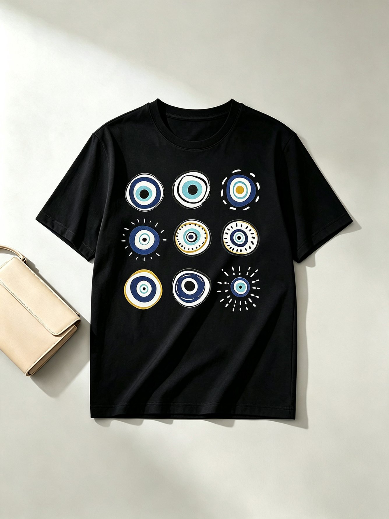 Black Graphic Print Regular Fit T-Shirt