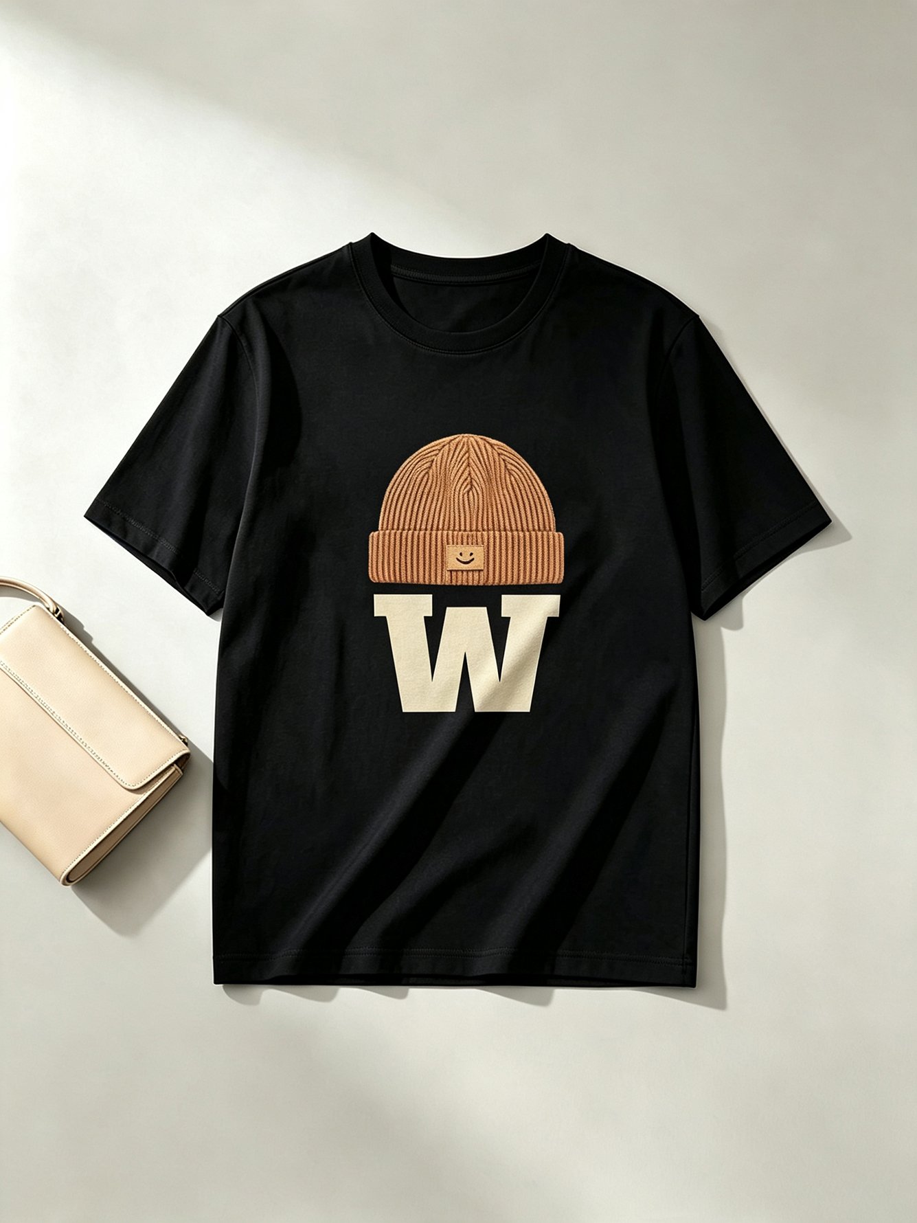 Black Graphic Print Short Sleeves Round Neck T-Shirt