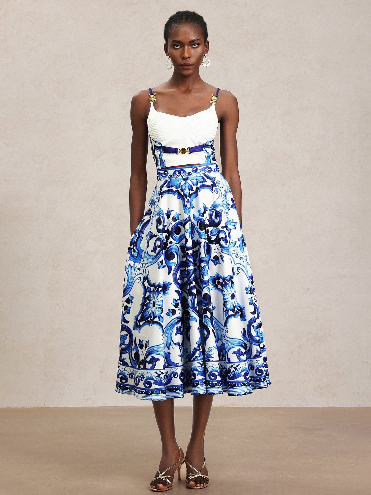 Multi-Color Floral Mediterranean Co-Ord Set