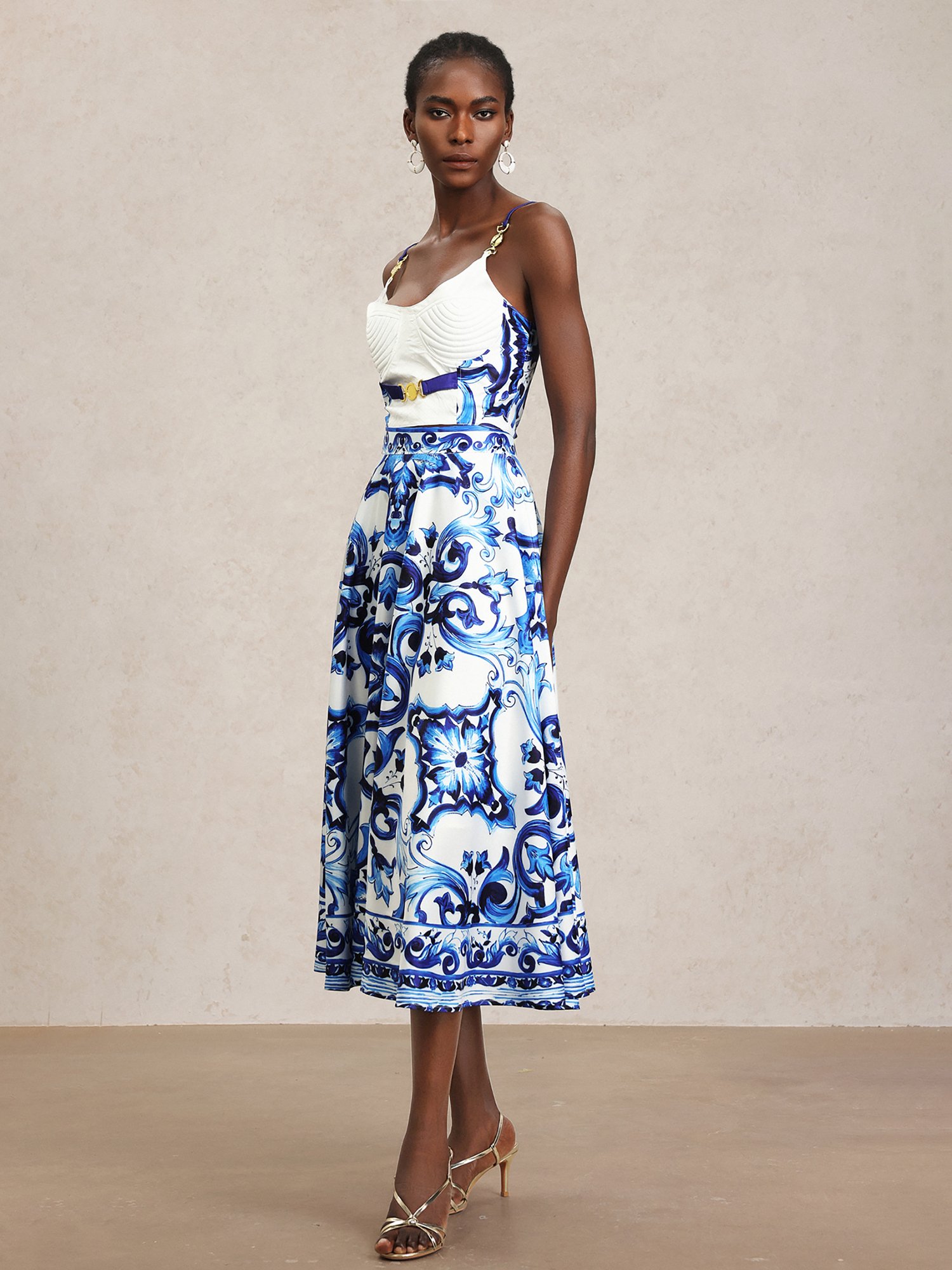 Multi-Color Floral Mediterranean Co-Ord Set