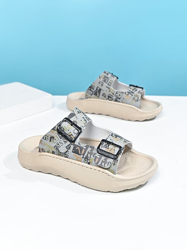 Multi Printed Slip On Slides