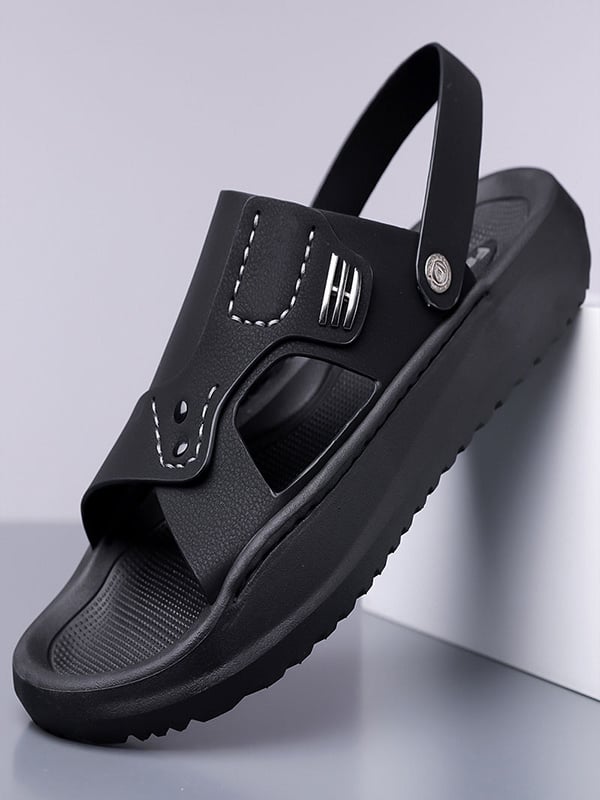 Black Plain Slip On Comfort