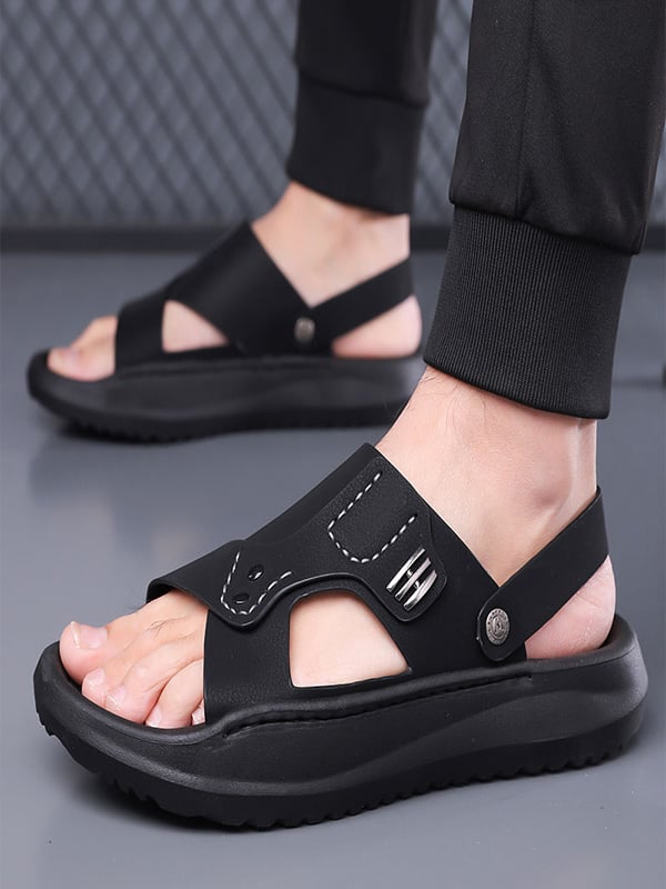 Black Plain Slip On Comfort