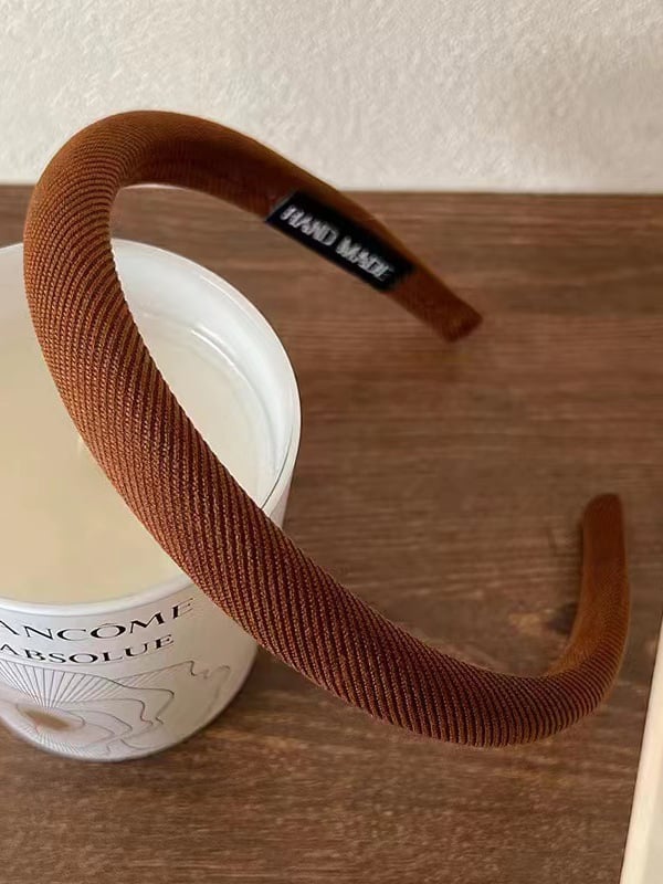Brown Ribbed Headband