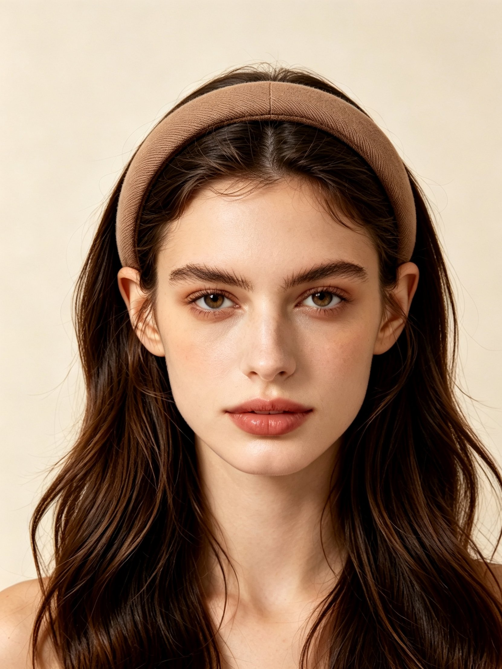 Khaki Fabric Headband 