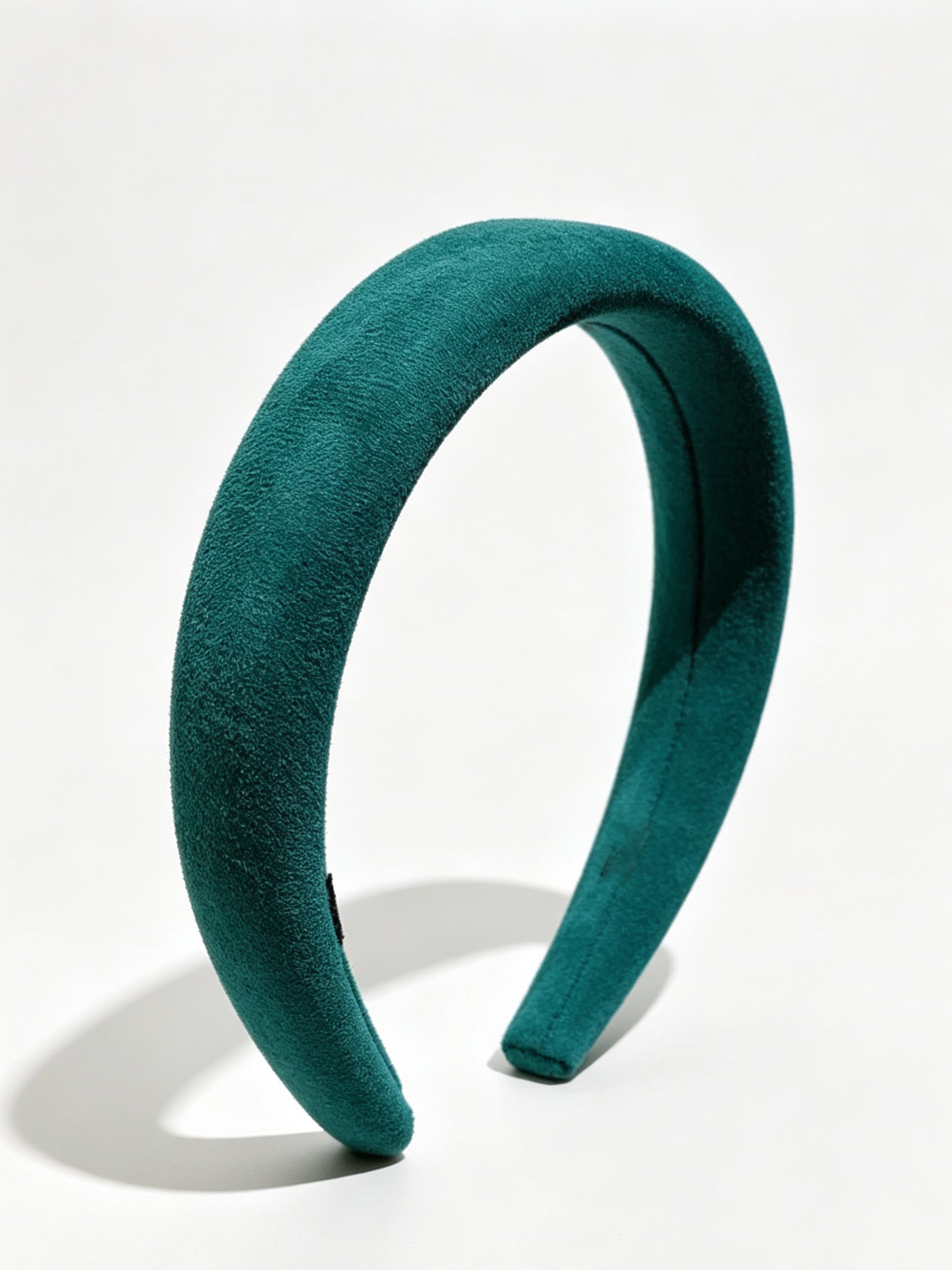 Green Suede Look Padded Headband 