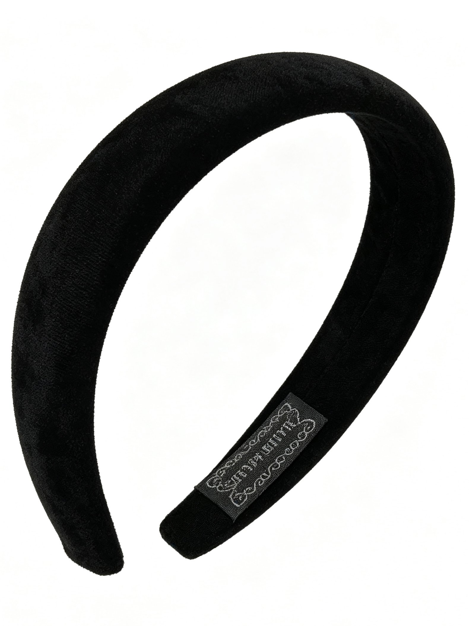 Black Velvet Padded Headband 