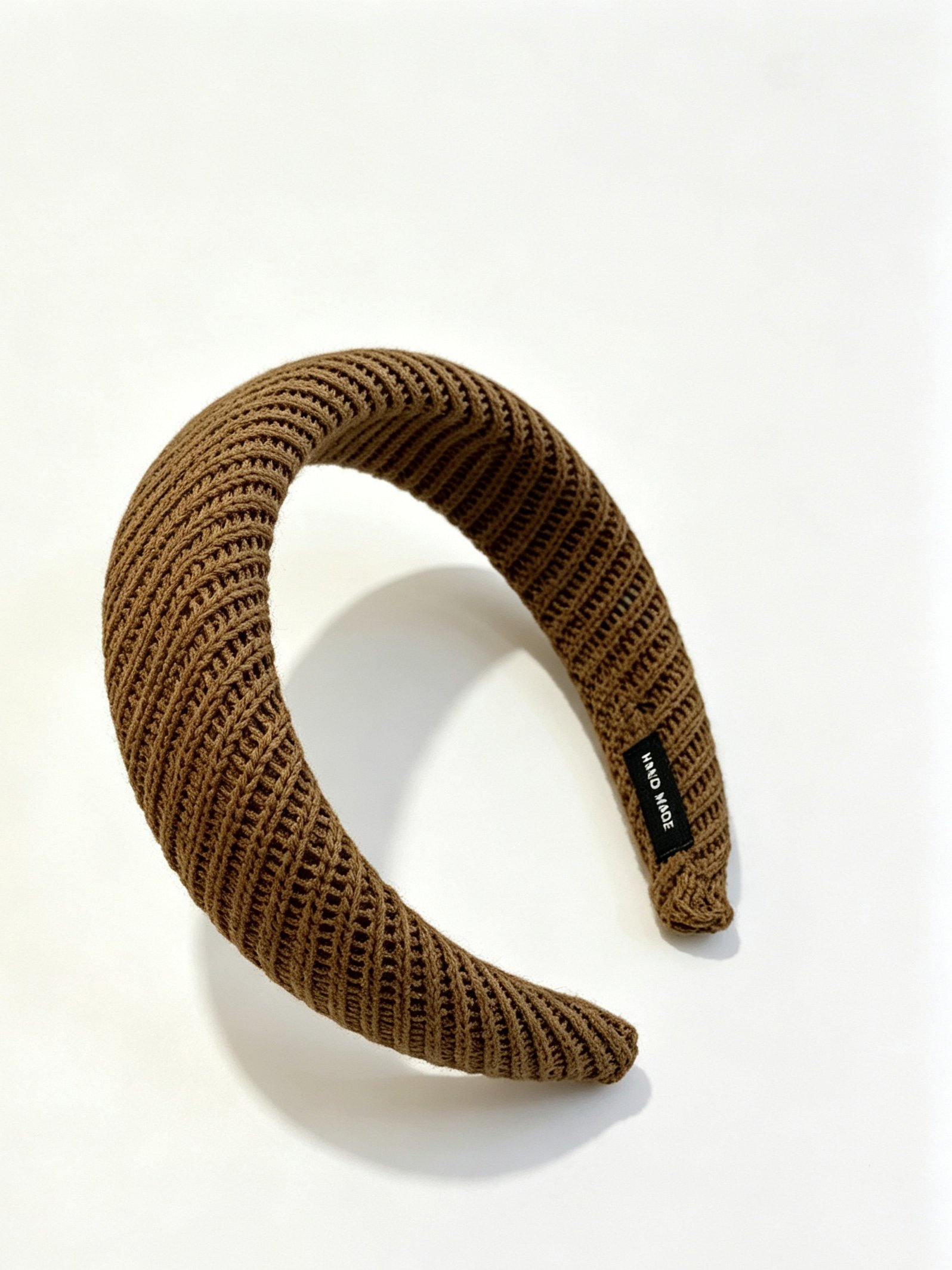 Coffee Brown Knit Padded Headband