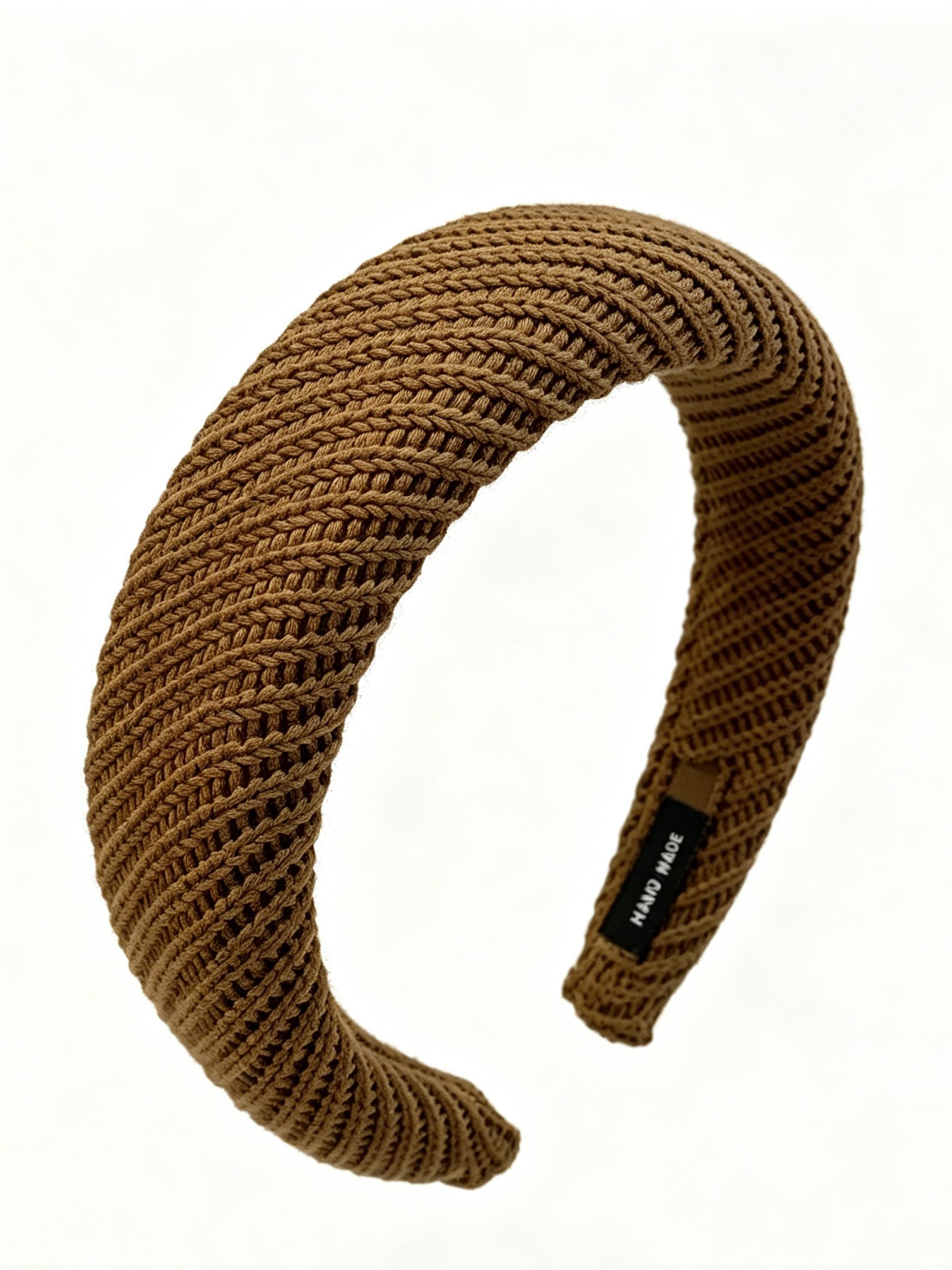 Coffee Brown Knit Padded Headband