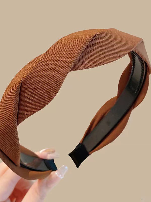 Rust Twisted Fabric Headband 