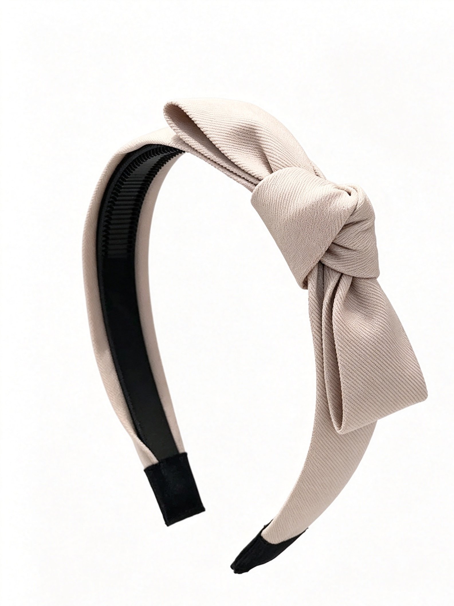 Beige Knot Bow Headband 