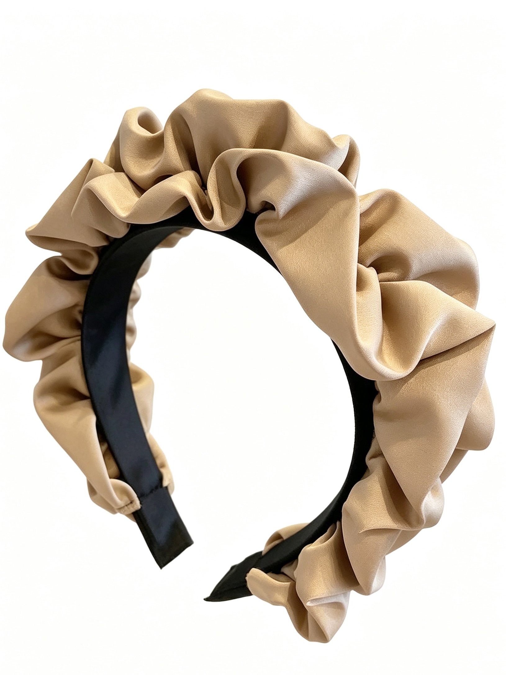 Khaki Ruched Headband 