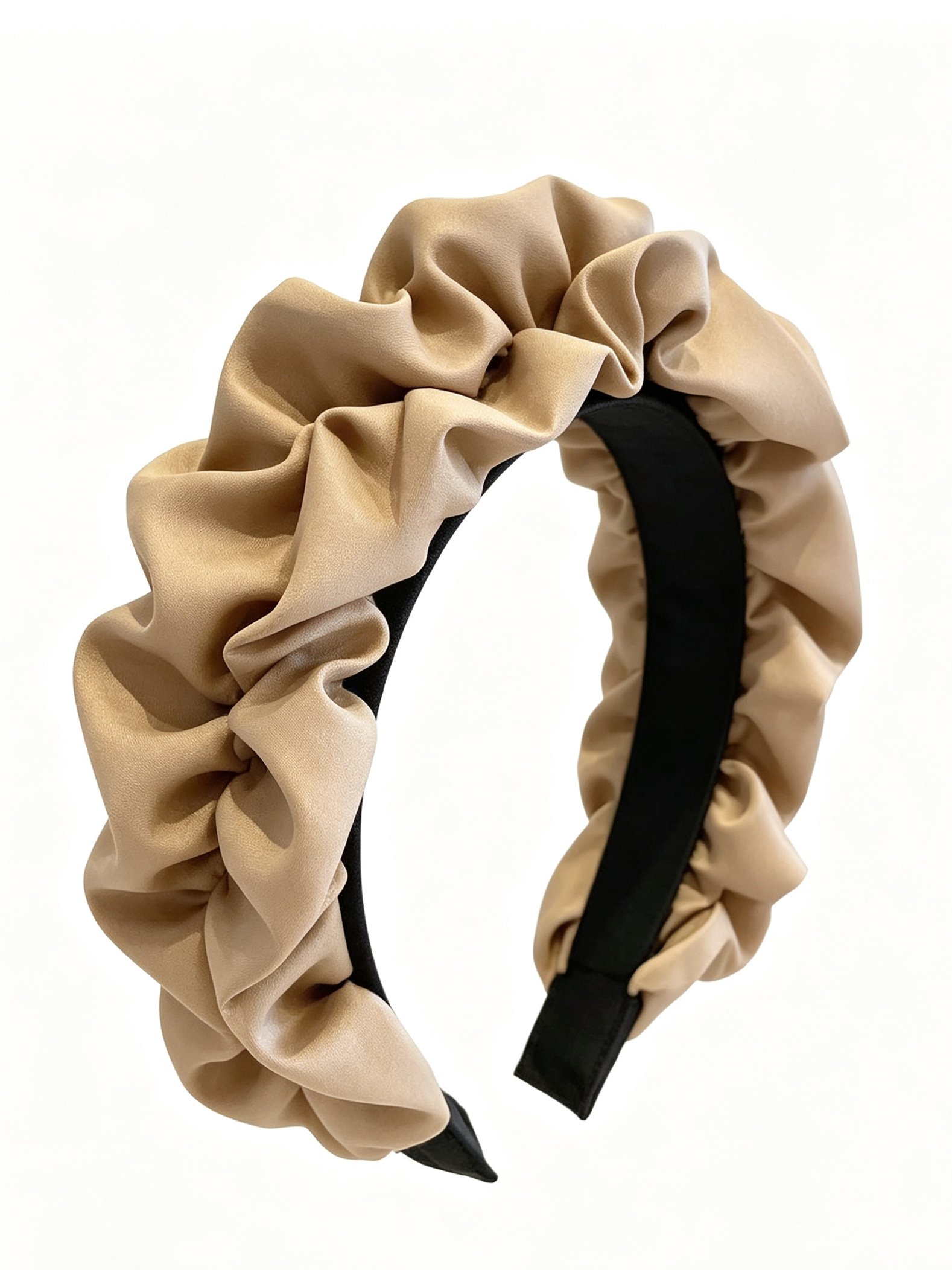Khaki Ruched Headband 