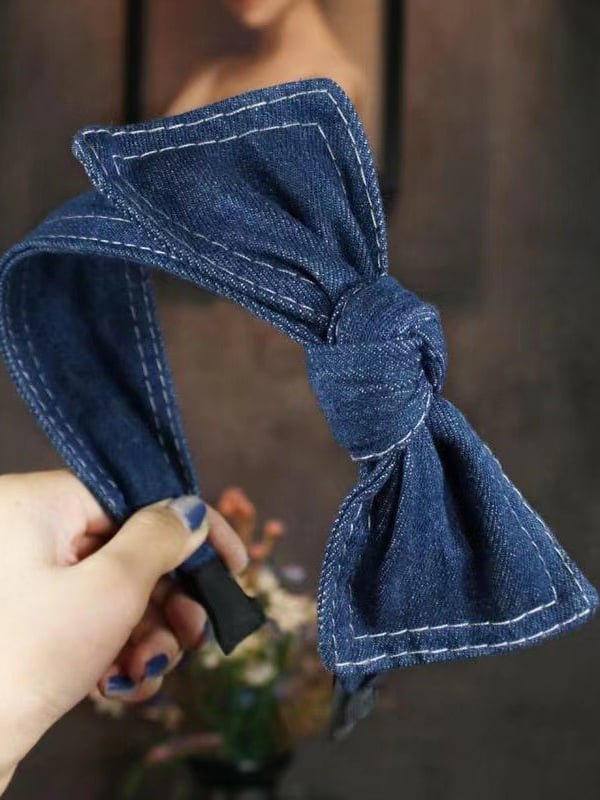Denim Knot Headband 