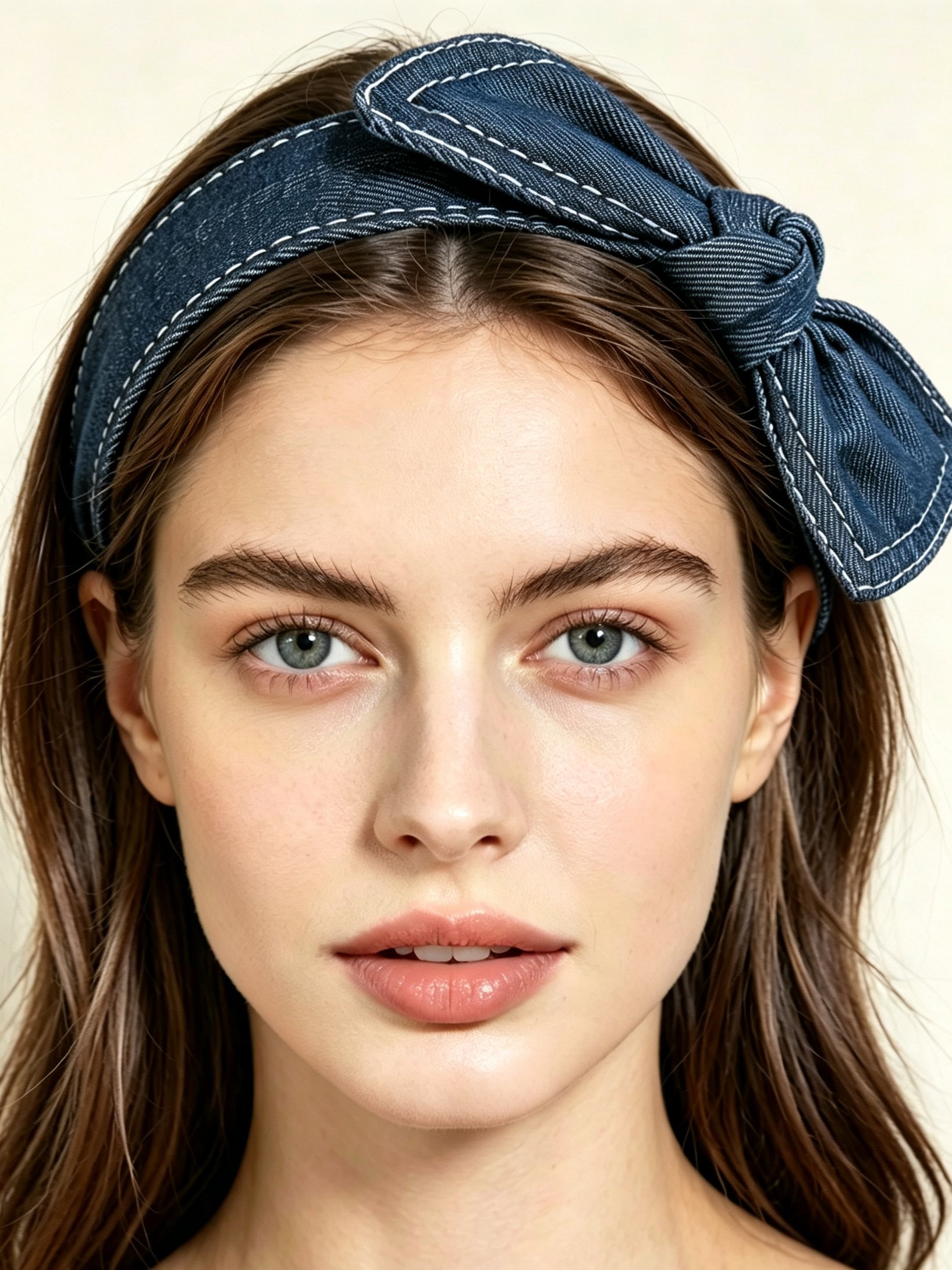 Denim Knot Headband 