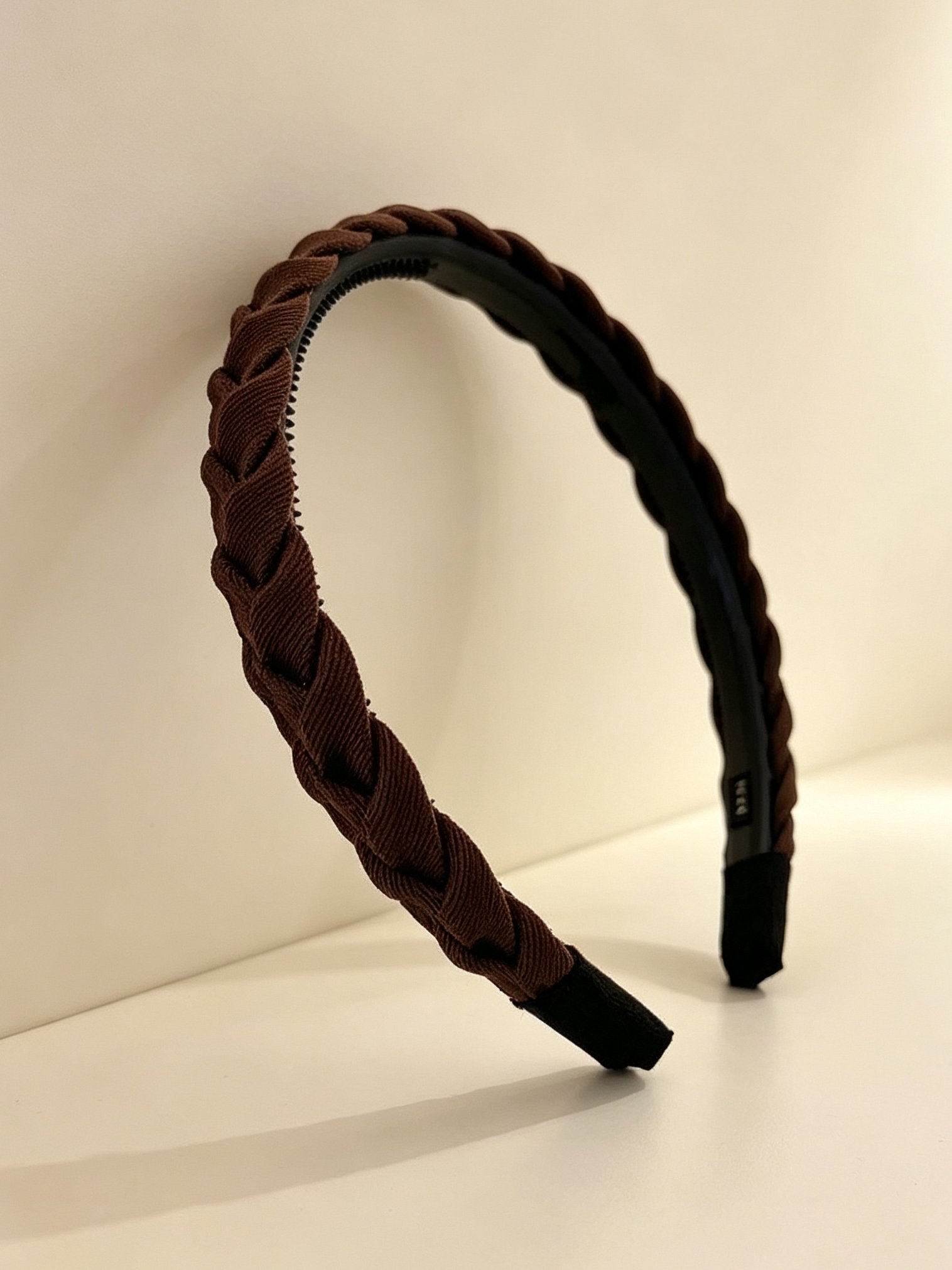 Coffee Brown Braided Hairband 