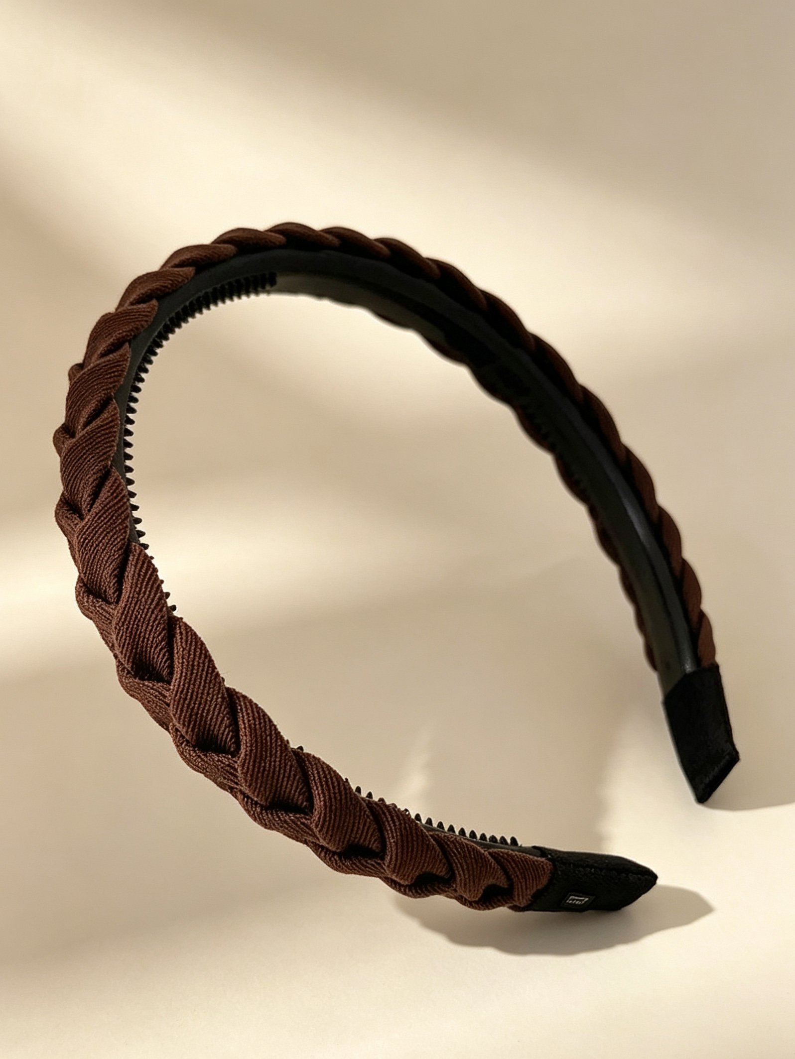 Coffee Brown Braided Hairband 