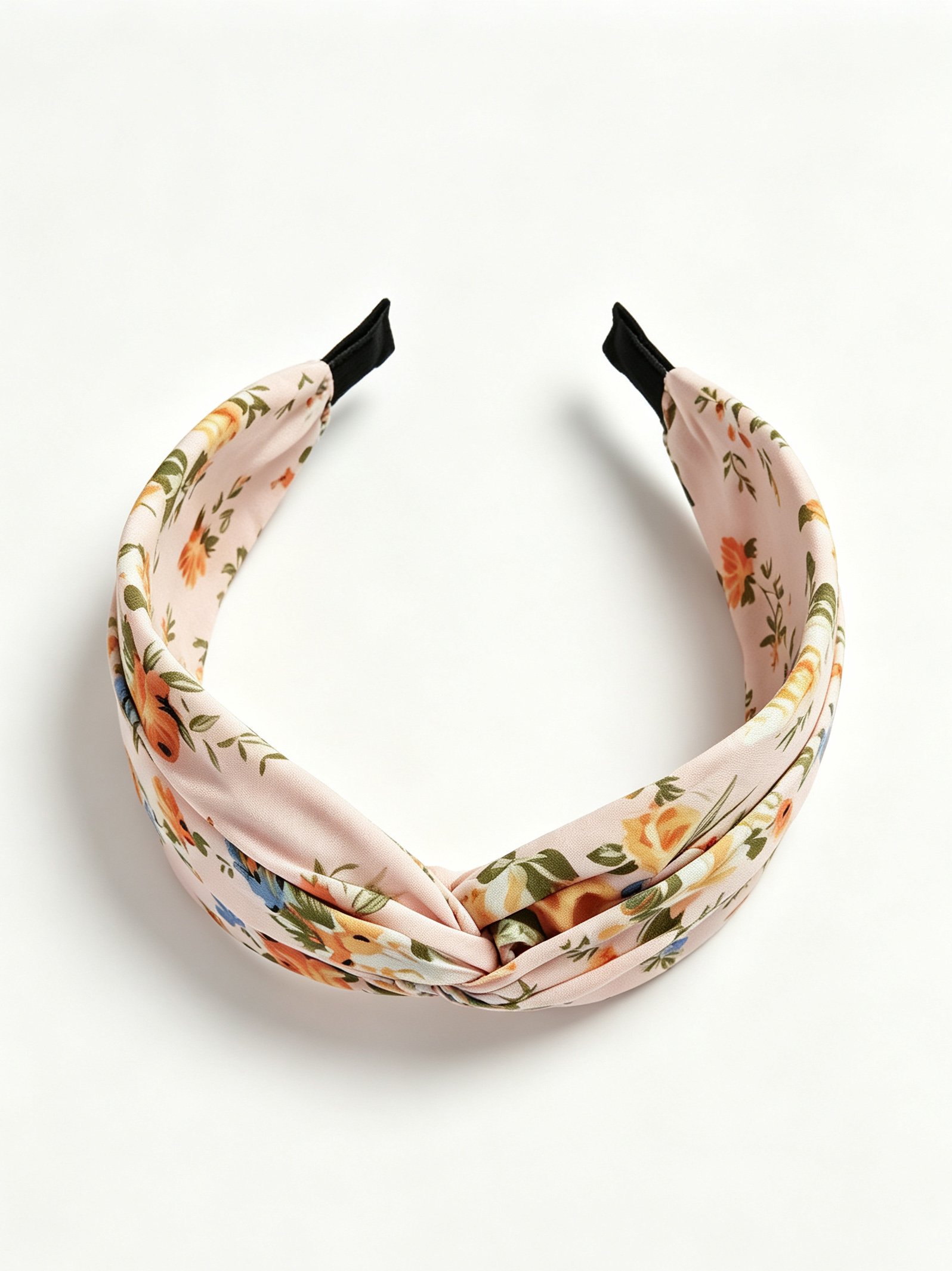 Pink Floral Twisted Headband 