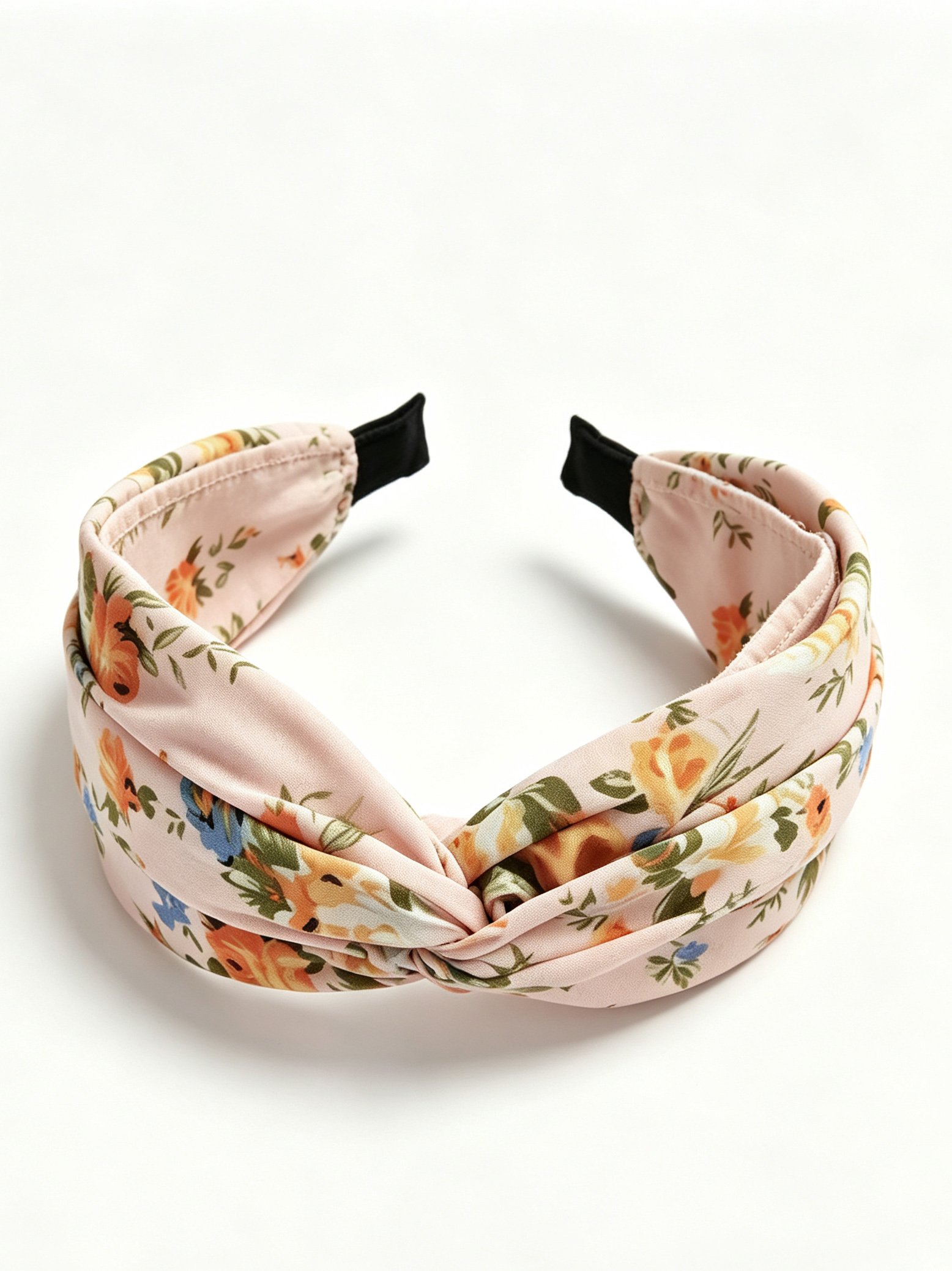 Pink Floral Twisted Headband 