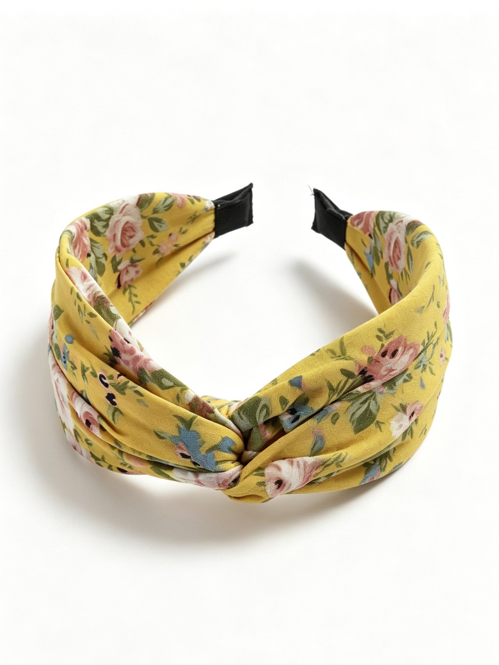 Yellow Floral Knot Headband 