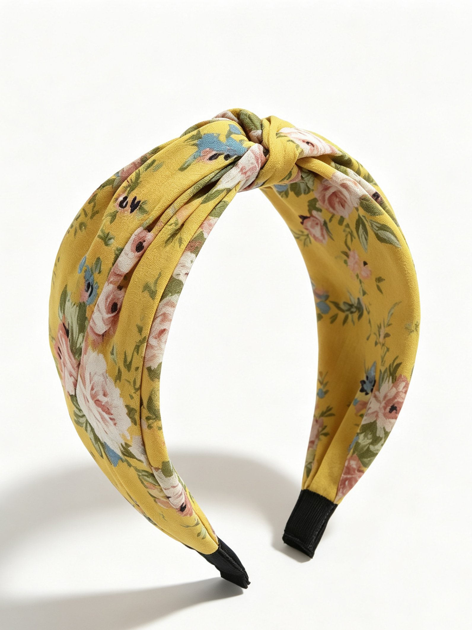 Yellow Floral Knot Headband 