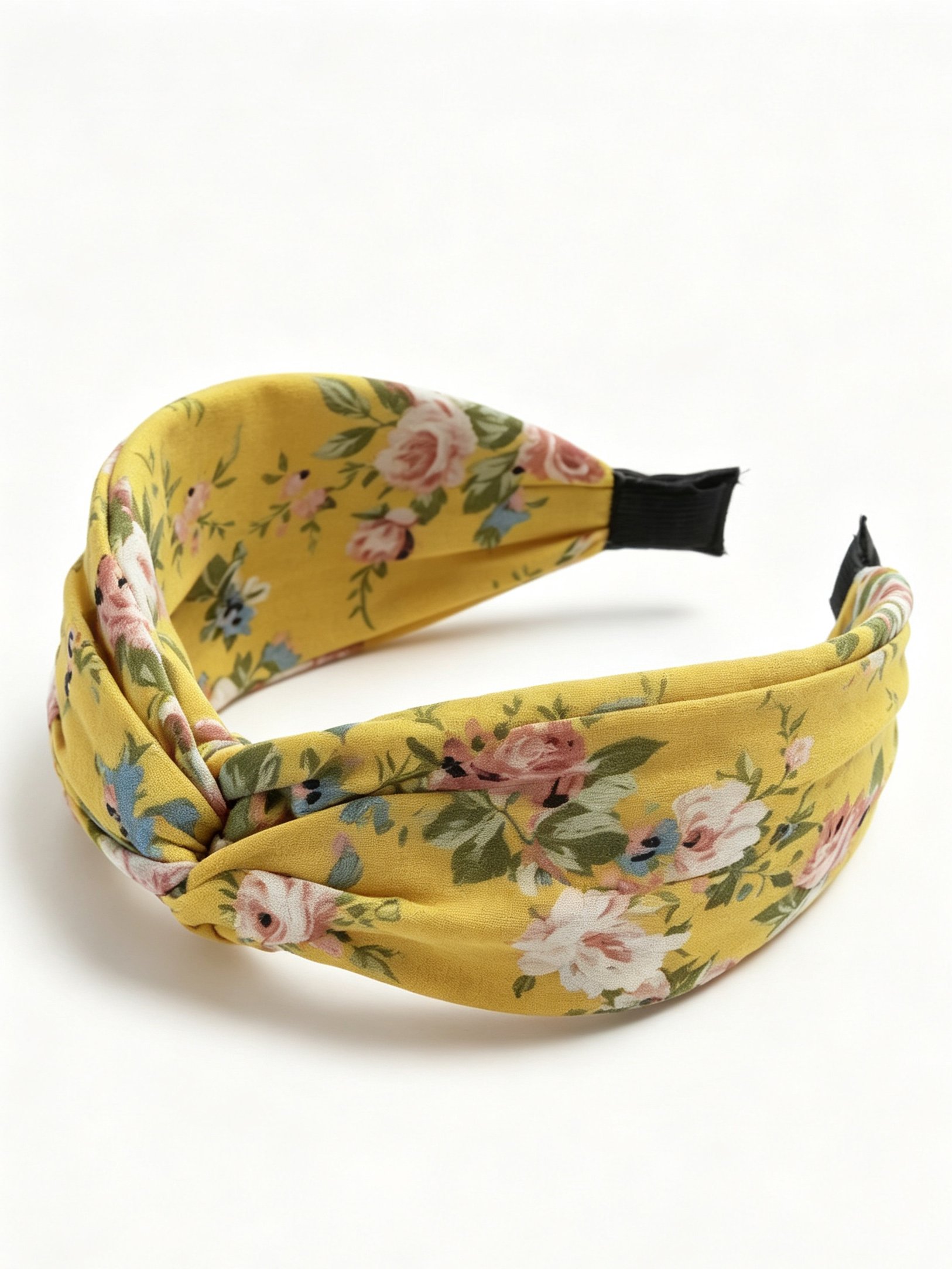 Yellow Floral Knot Headband 