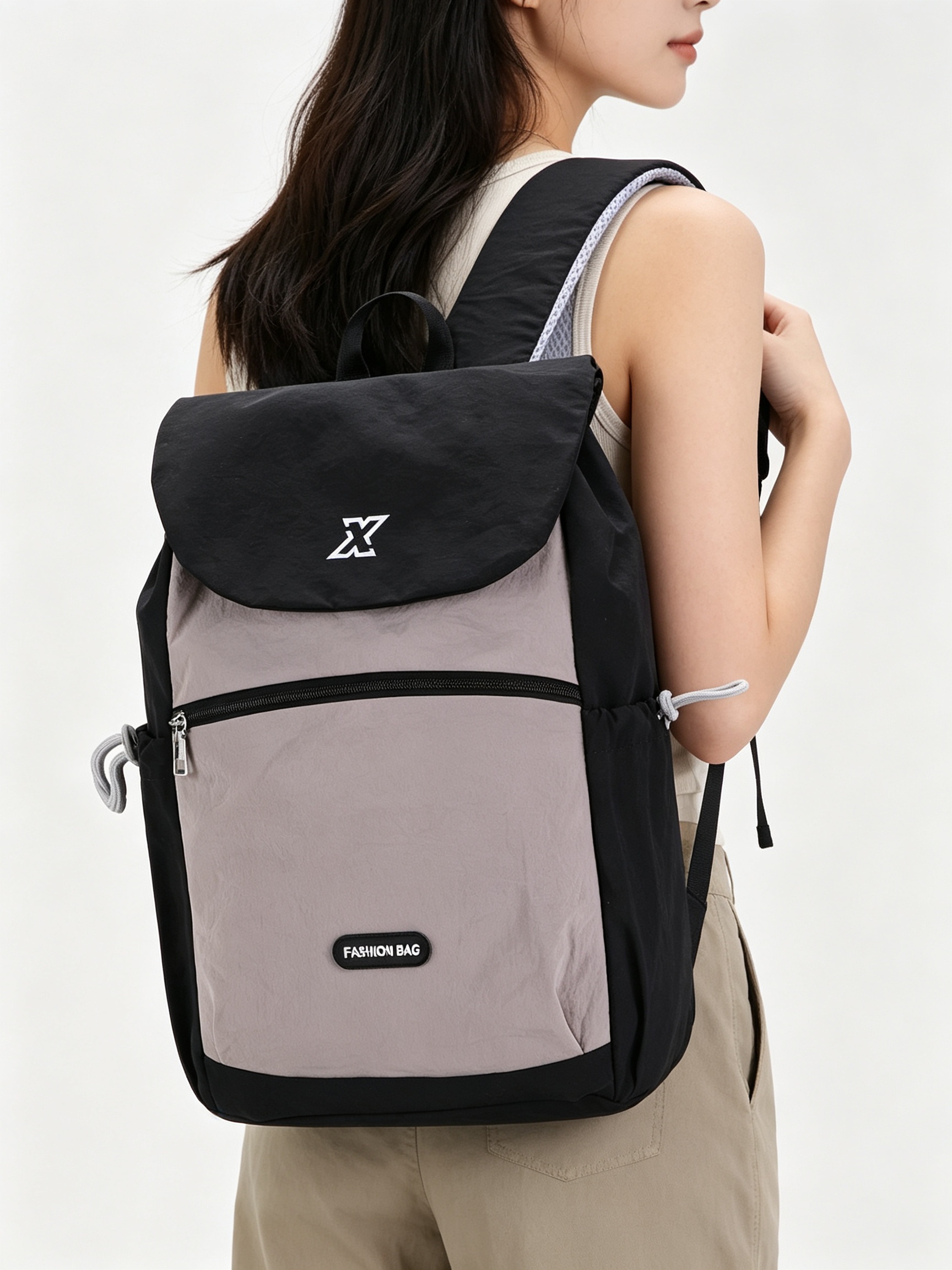 Black Plain Backpack 