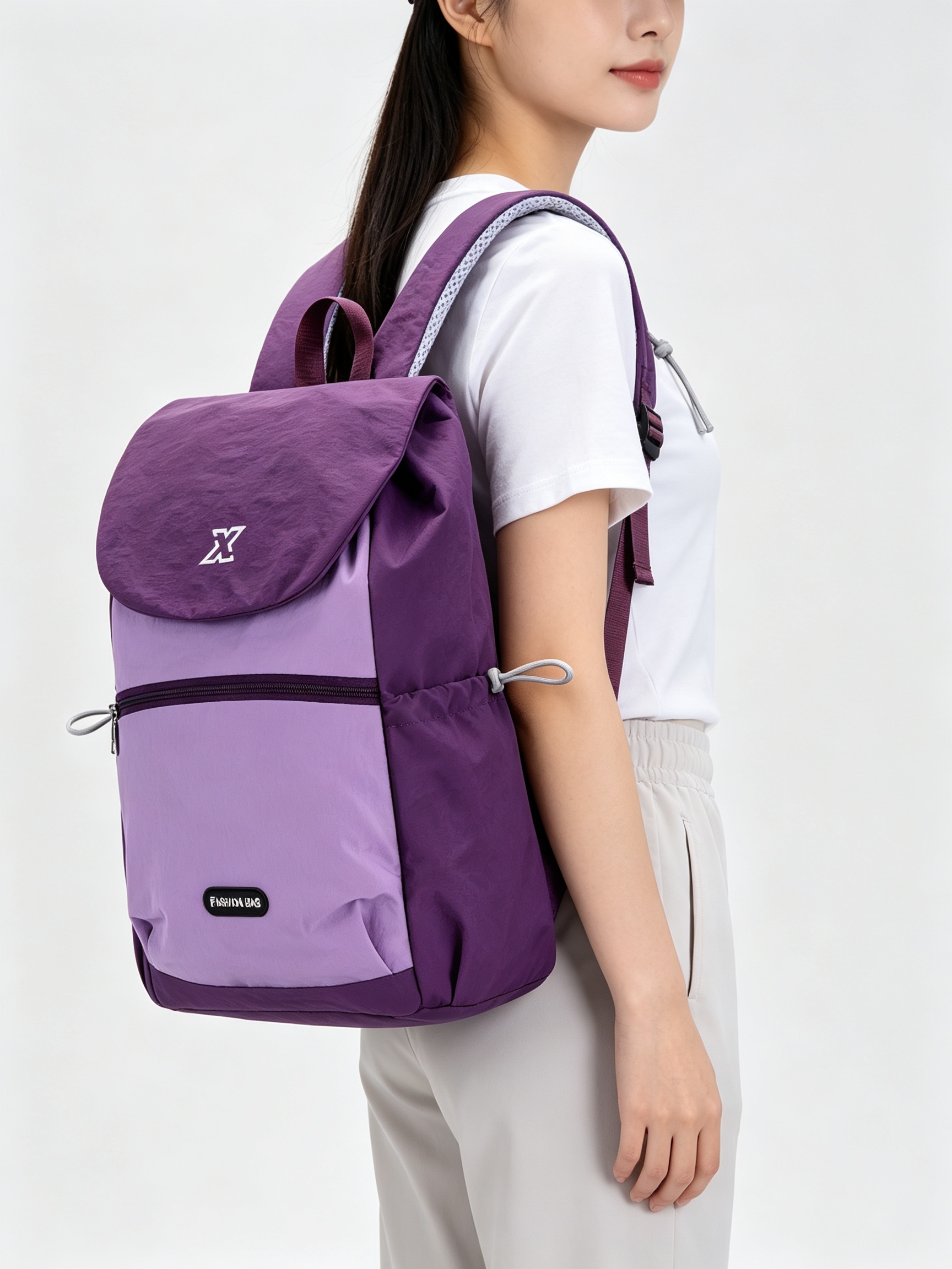 Purple Plain Backpack