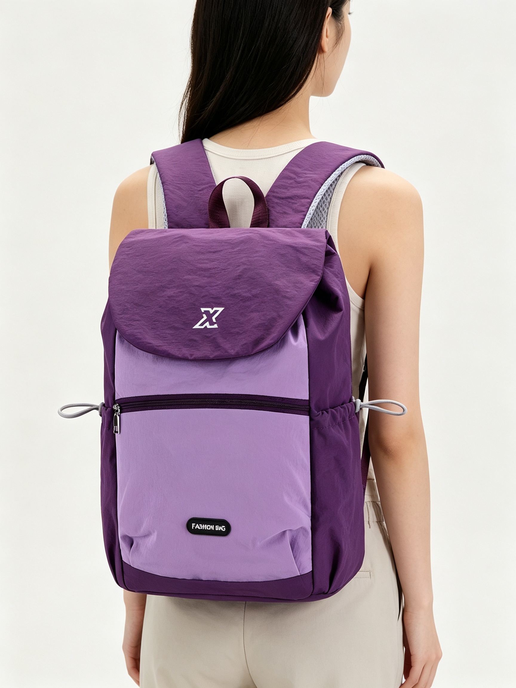 Purple Plain Backpack