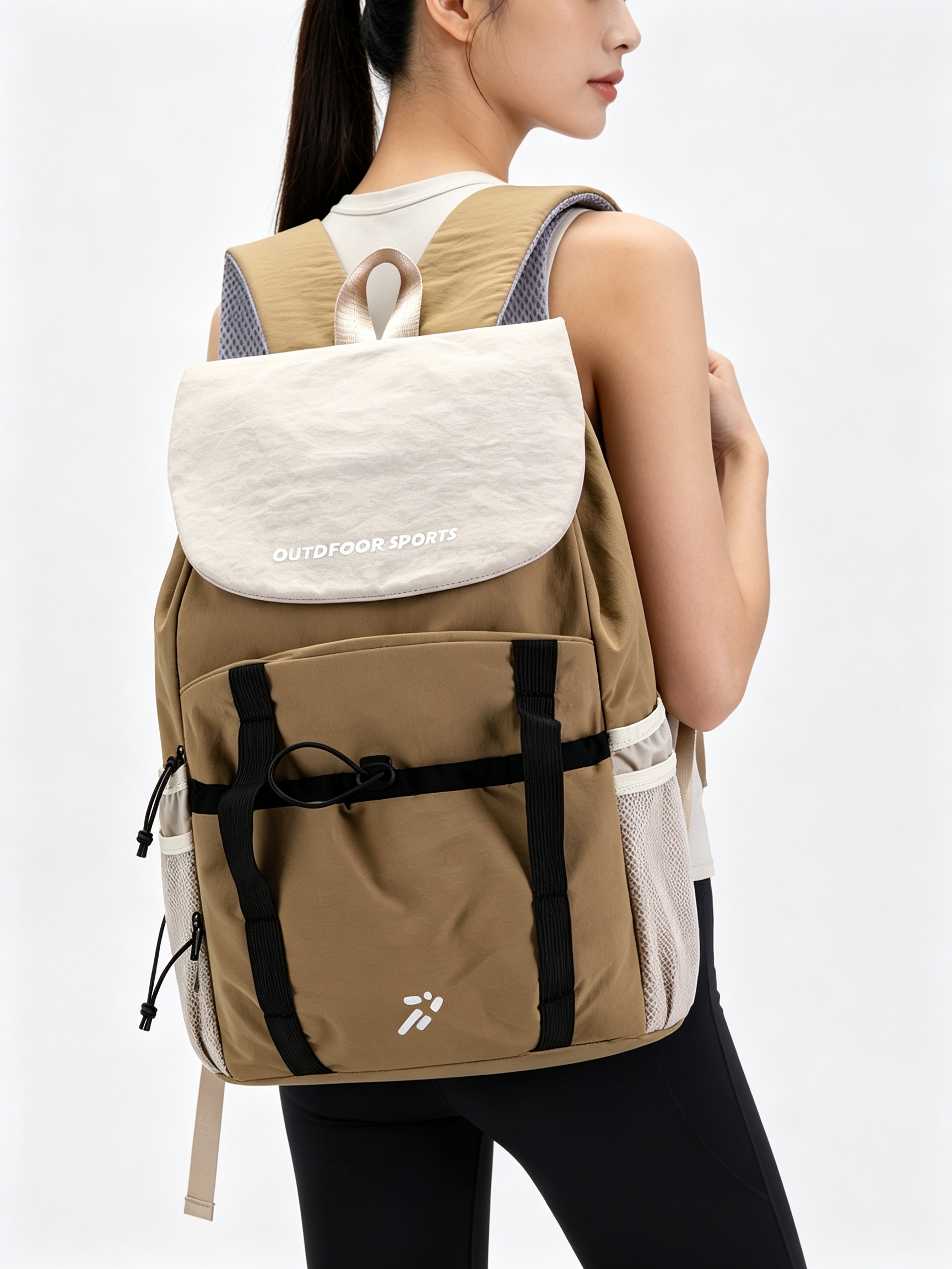 Brown Plain Backpack 