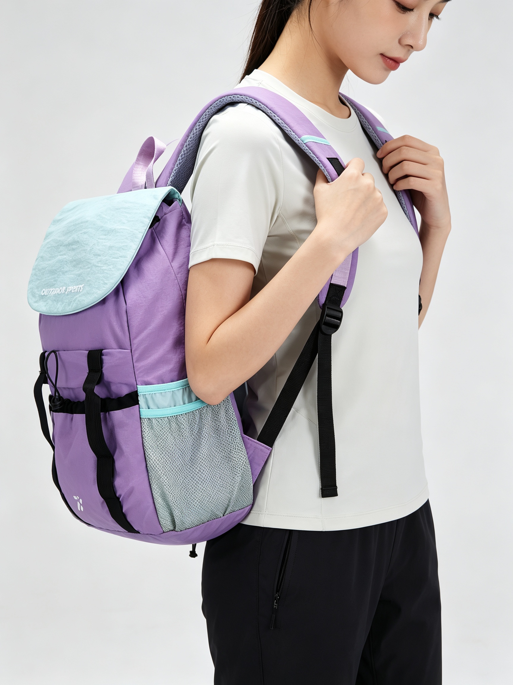 Purple Plain Backpack 