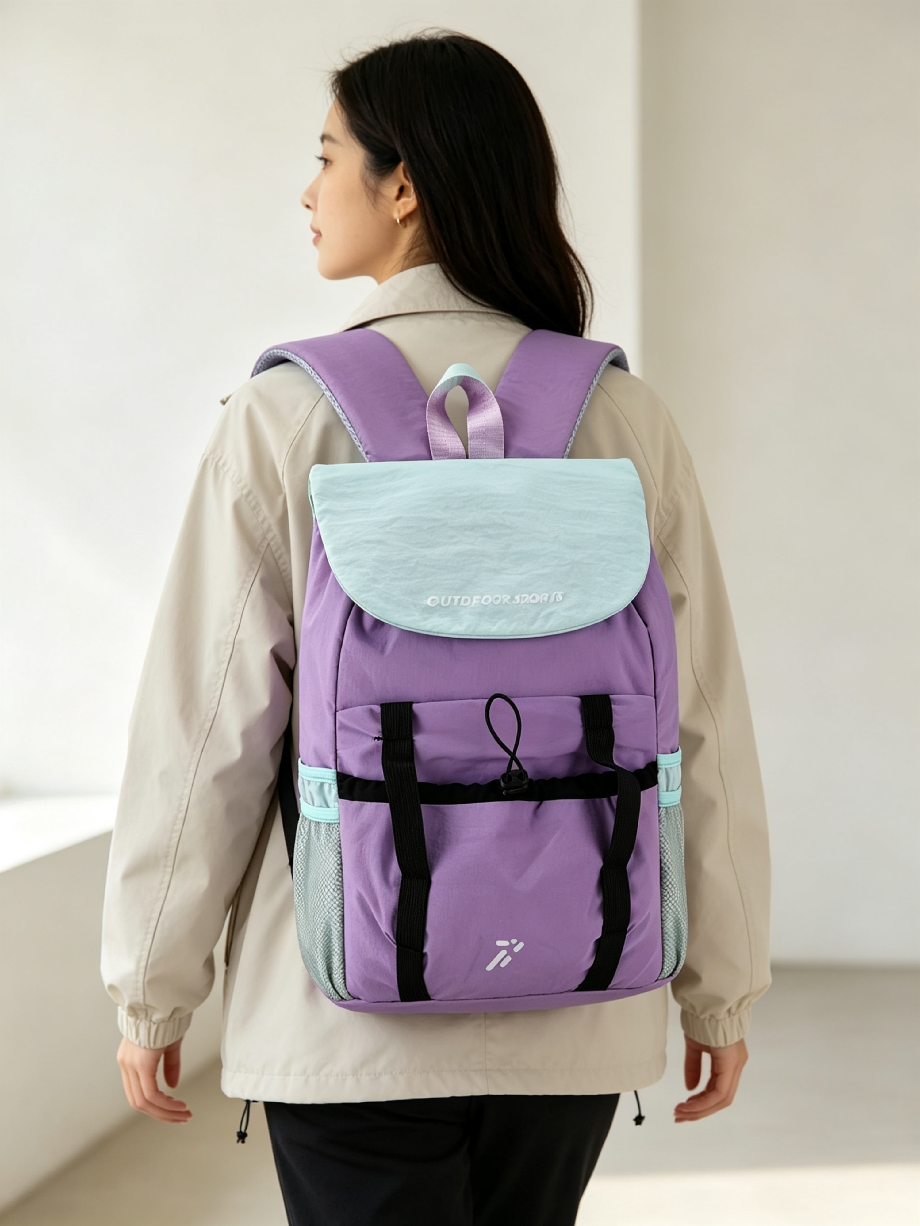 Purple Plain Backpack 