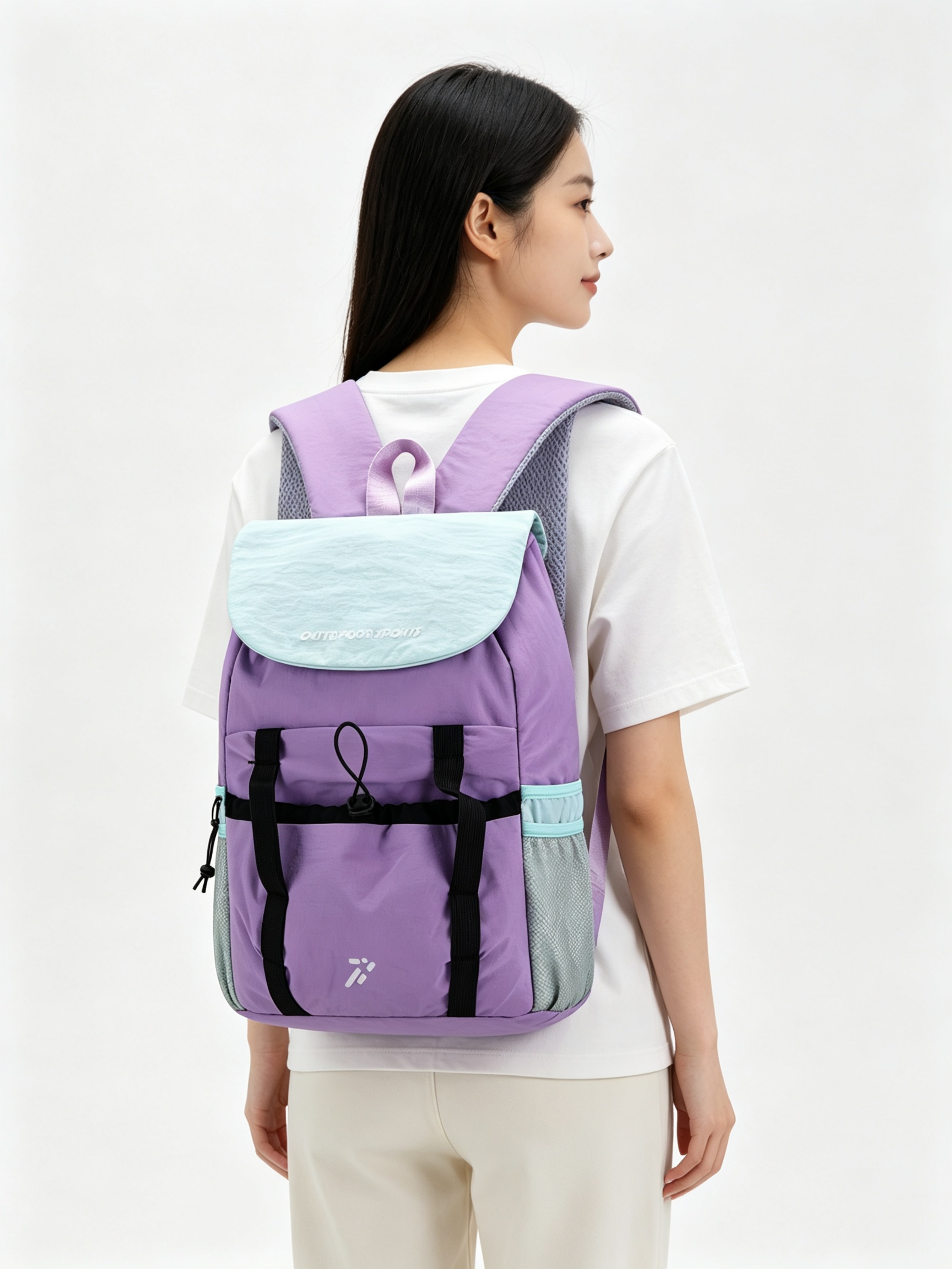 Purple Plain Backpack 